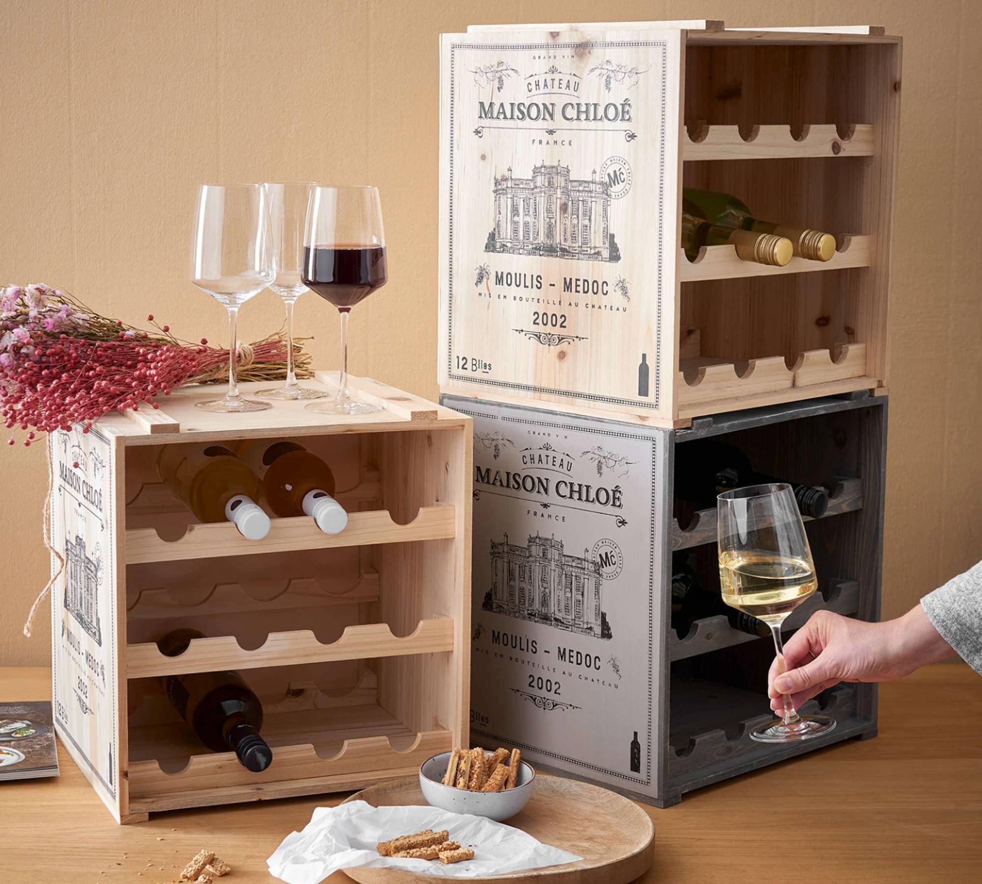 Weinregal Tannenholz