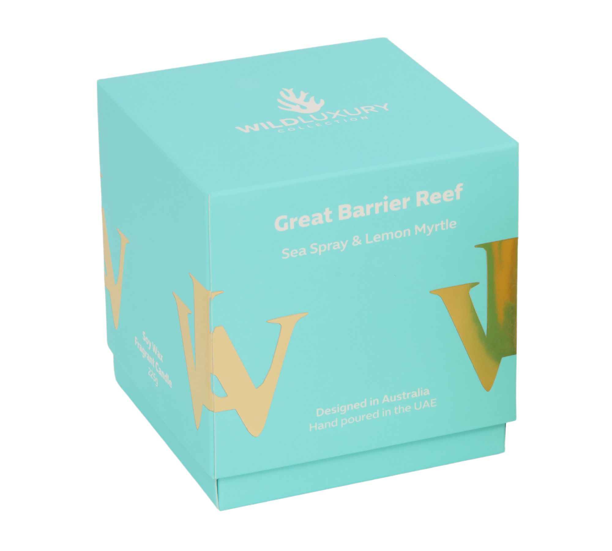 Handgegossene Sojawachs Duftkerze Great Barrier Reef 225g