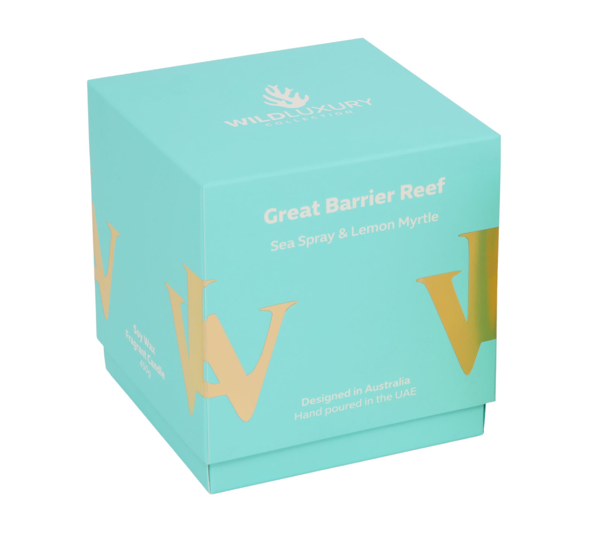 Handgegossene Sojawachs Duftkerze Great Barrier Reef 450g