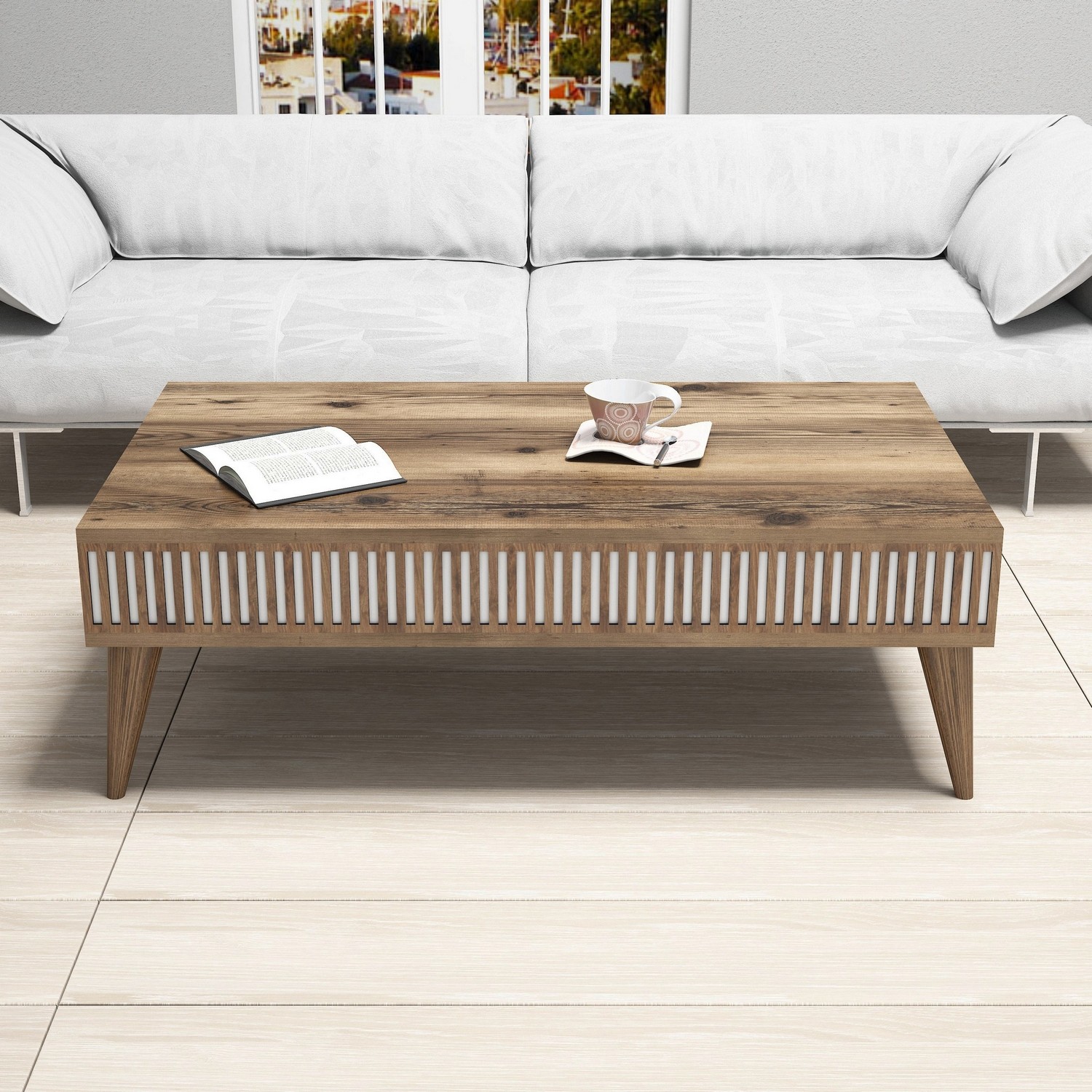 Milan Coffee Table Walnut Brown
