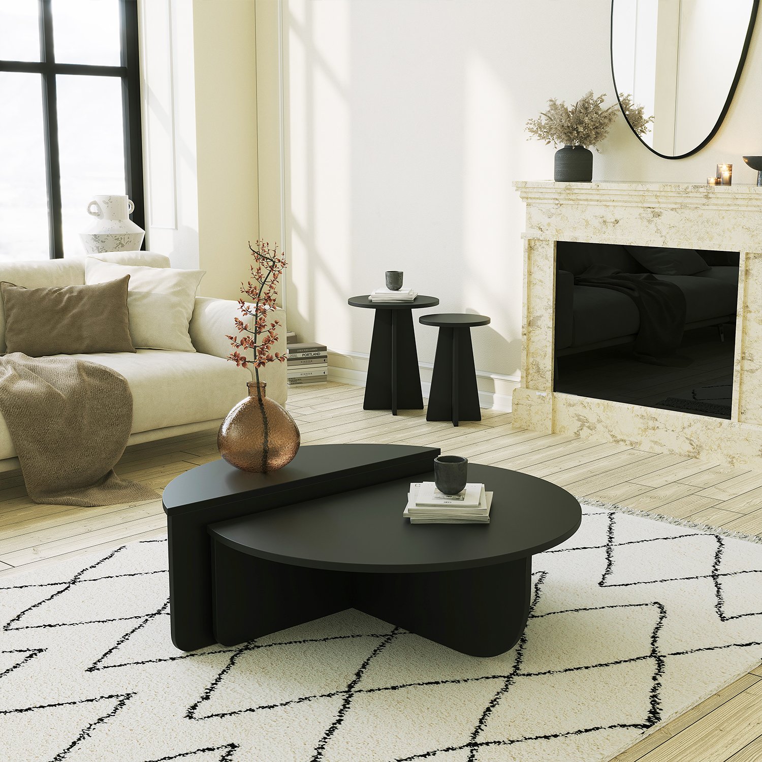 Podium Coffee Table Black