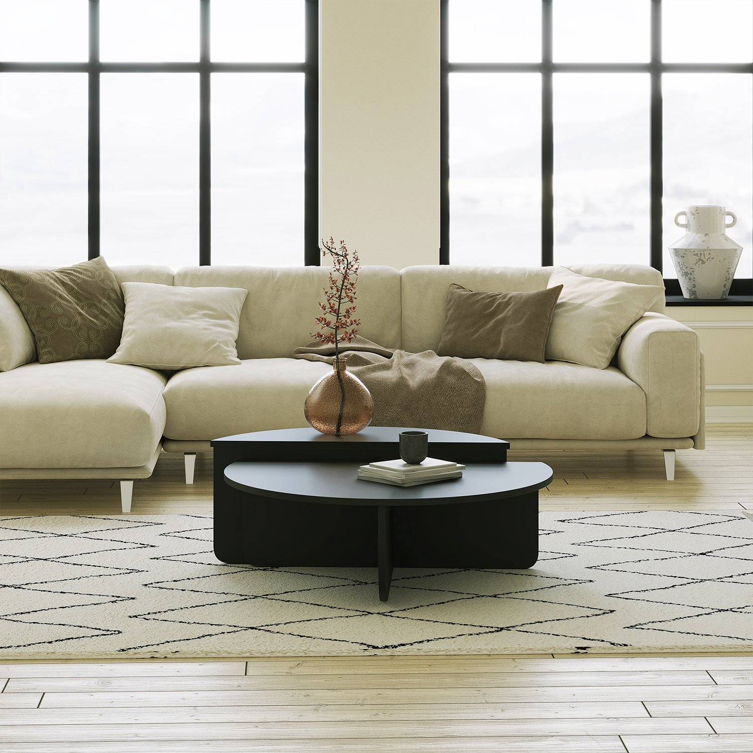 Podium Coffee Table Black