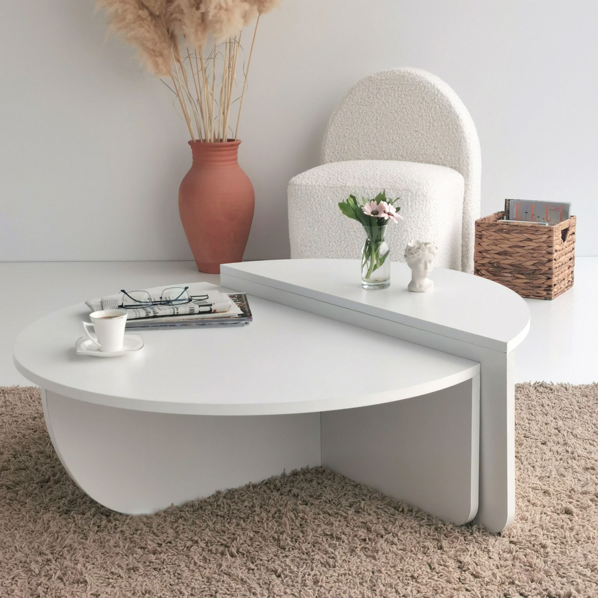 Podium Coffee Table White