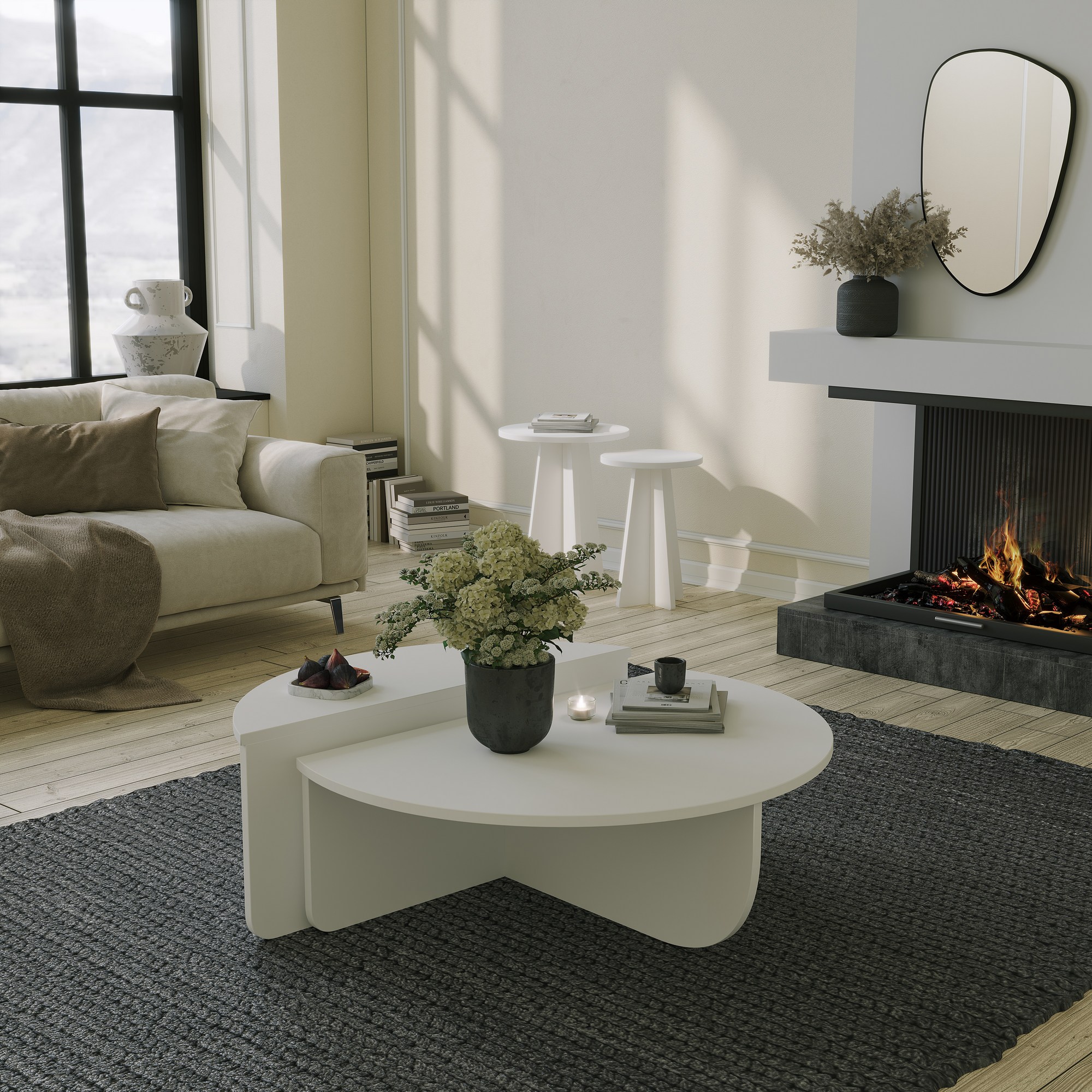 Podium Coffee Table White