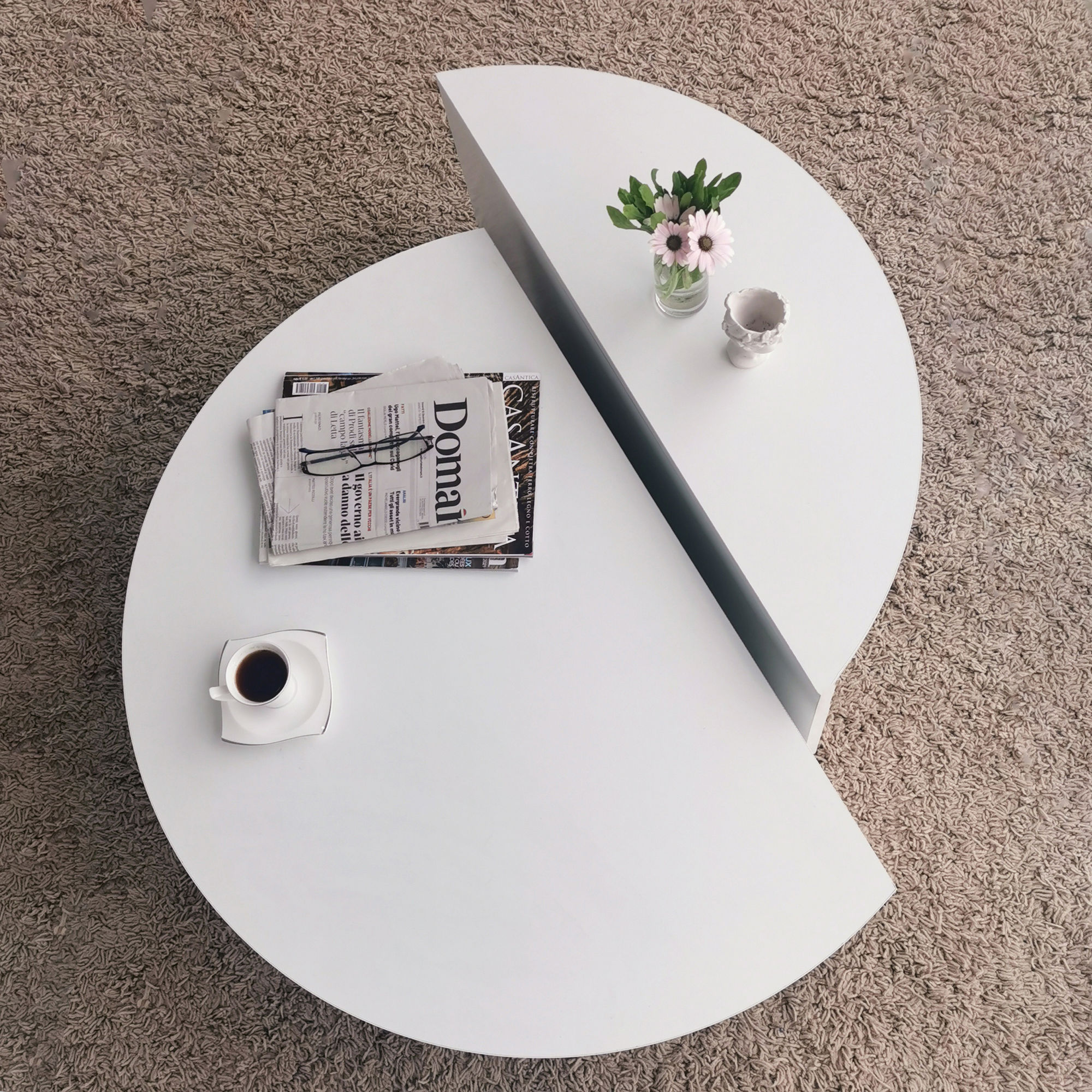 Podium Coffee Table White
