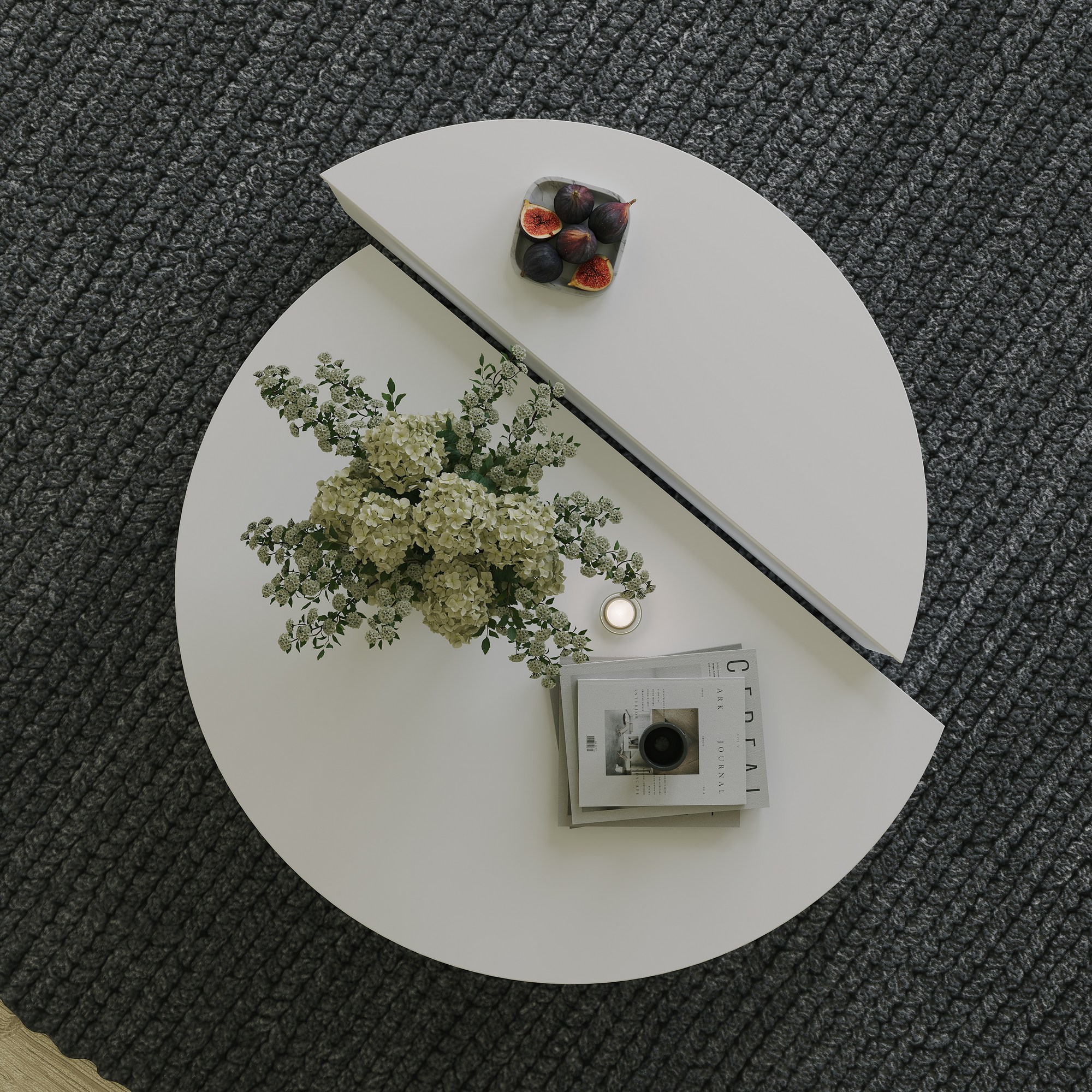Podium Coffee Table White