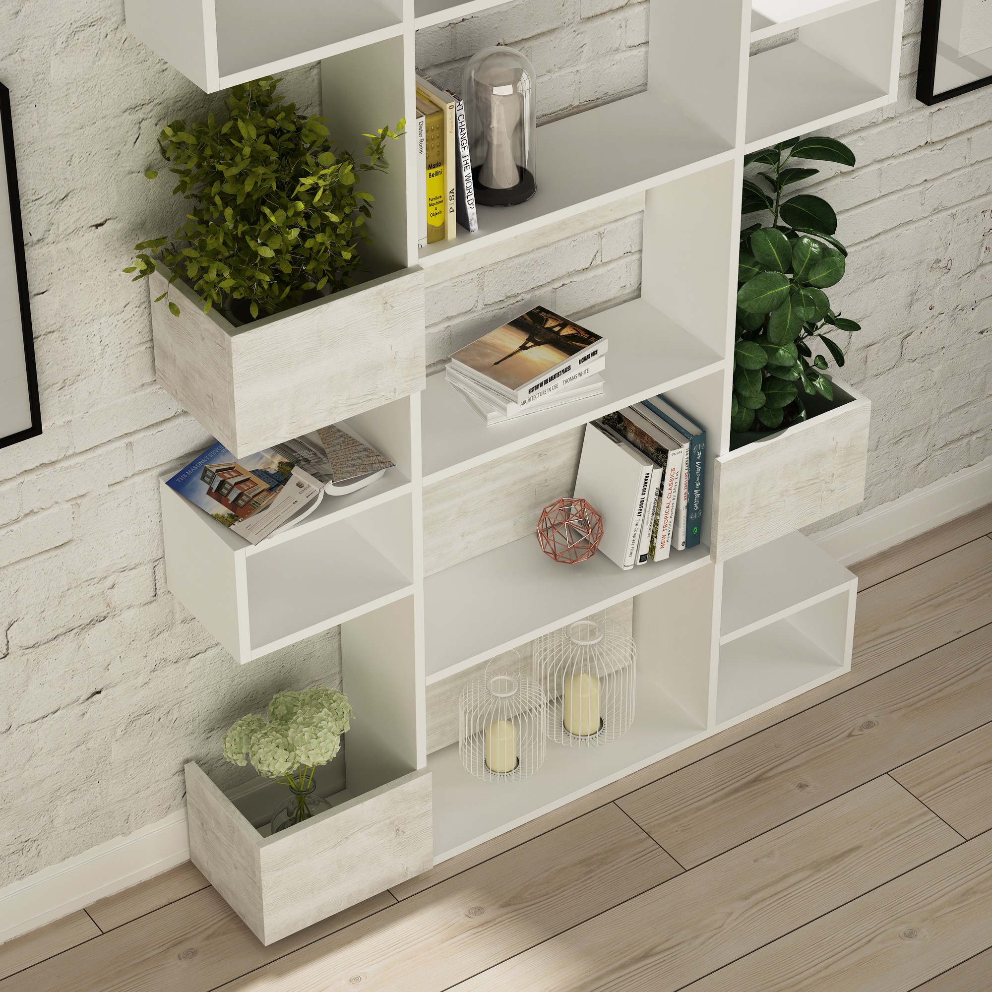 Niho White Bookshelf