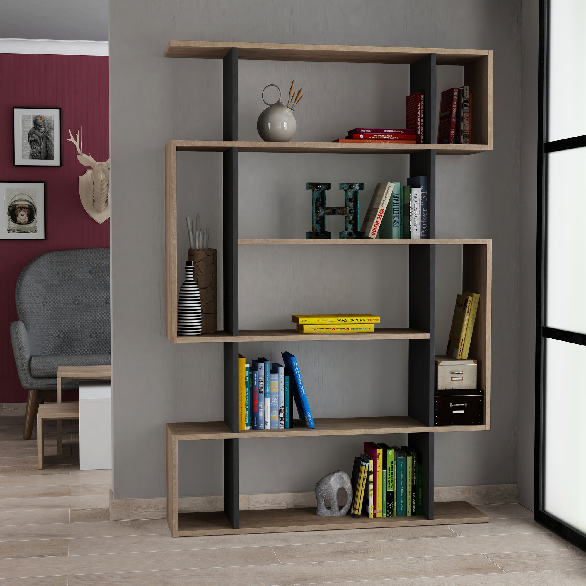 Mito Bookshelf Anthracite