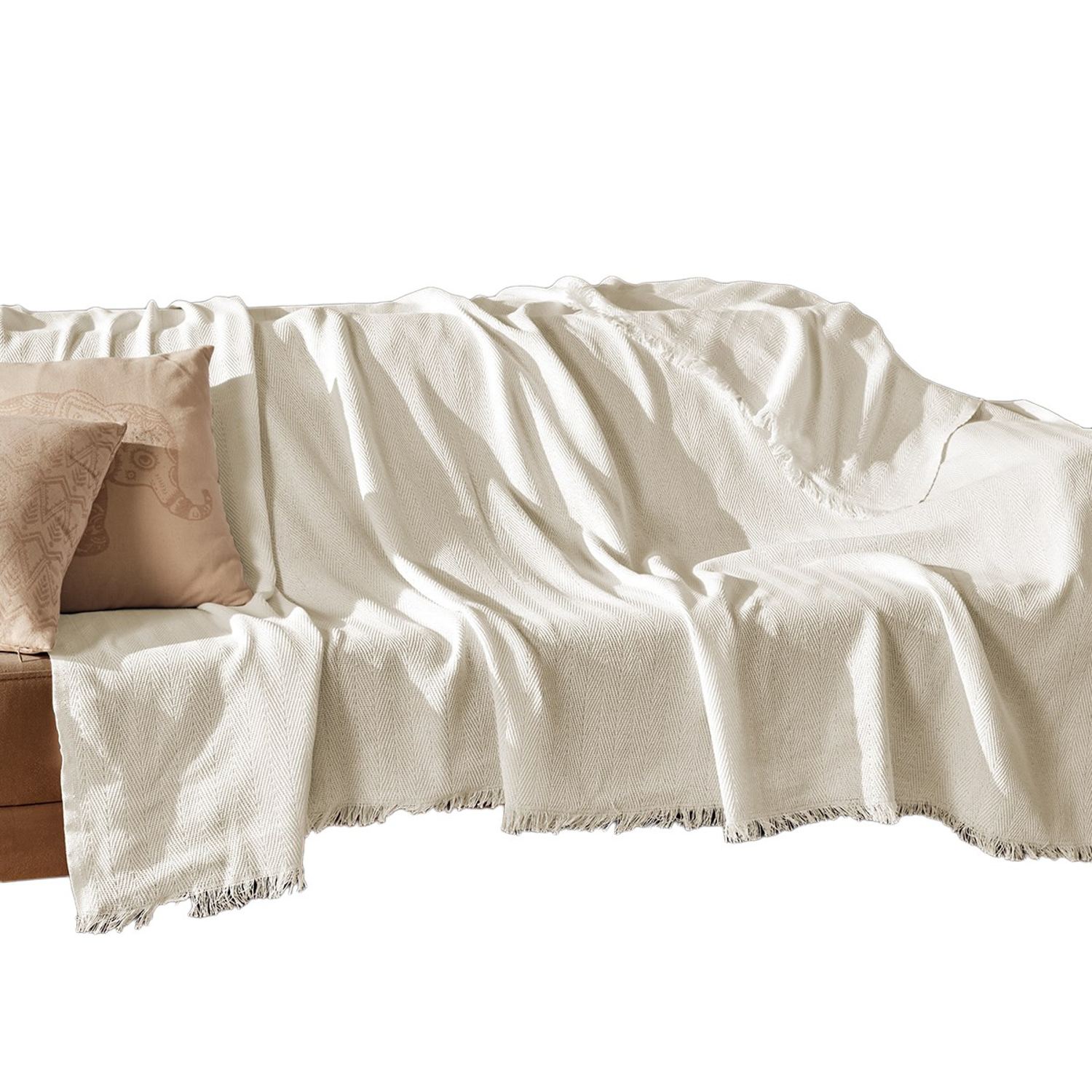 Blanket Recycled Cotton Ecru