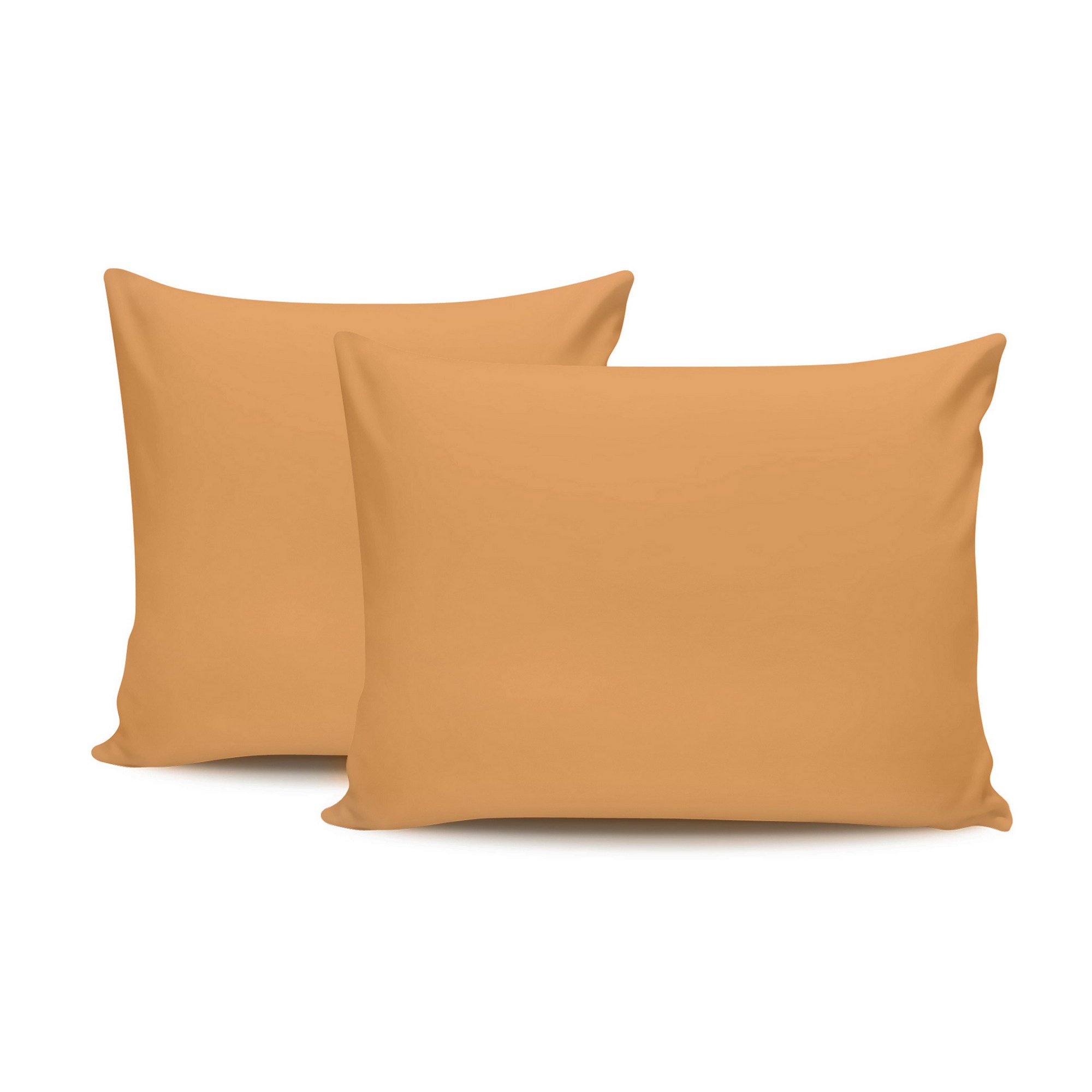 2x Pillowcase Ranforce Cotton Orange