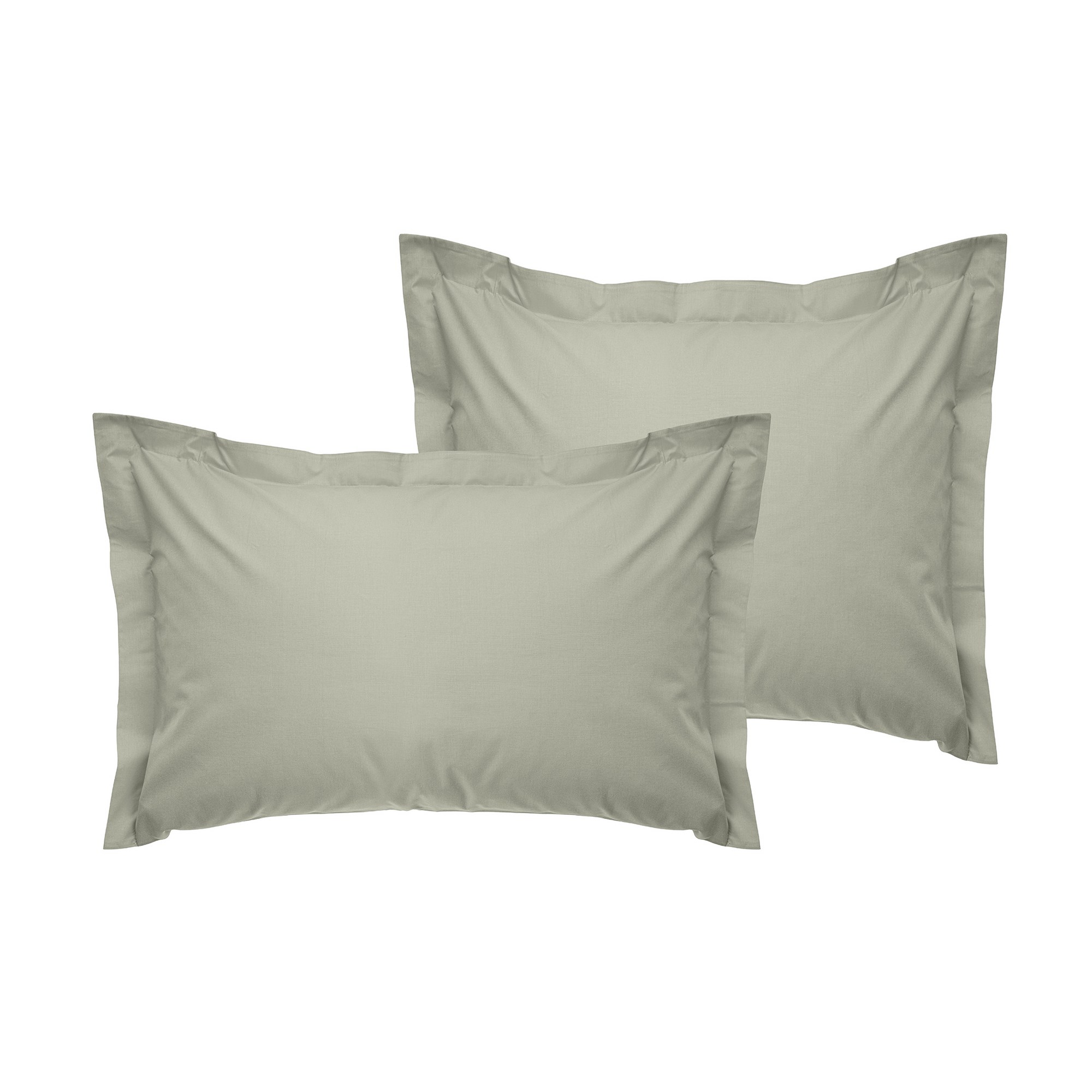 2x Pillowcase Ranforce Cotton Grey