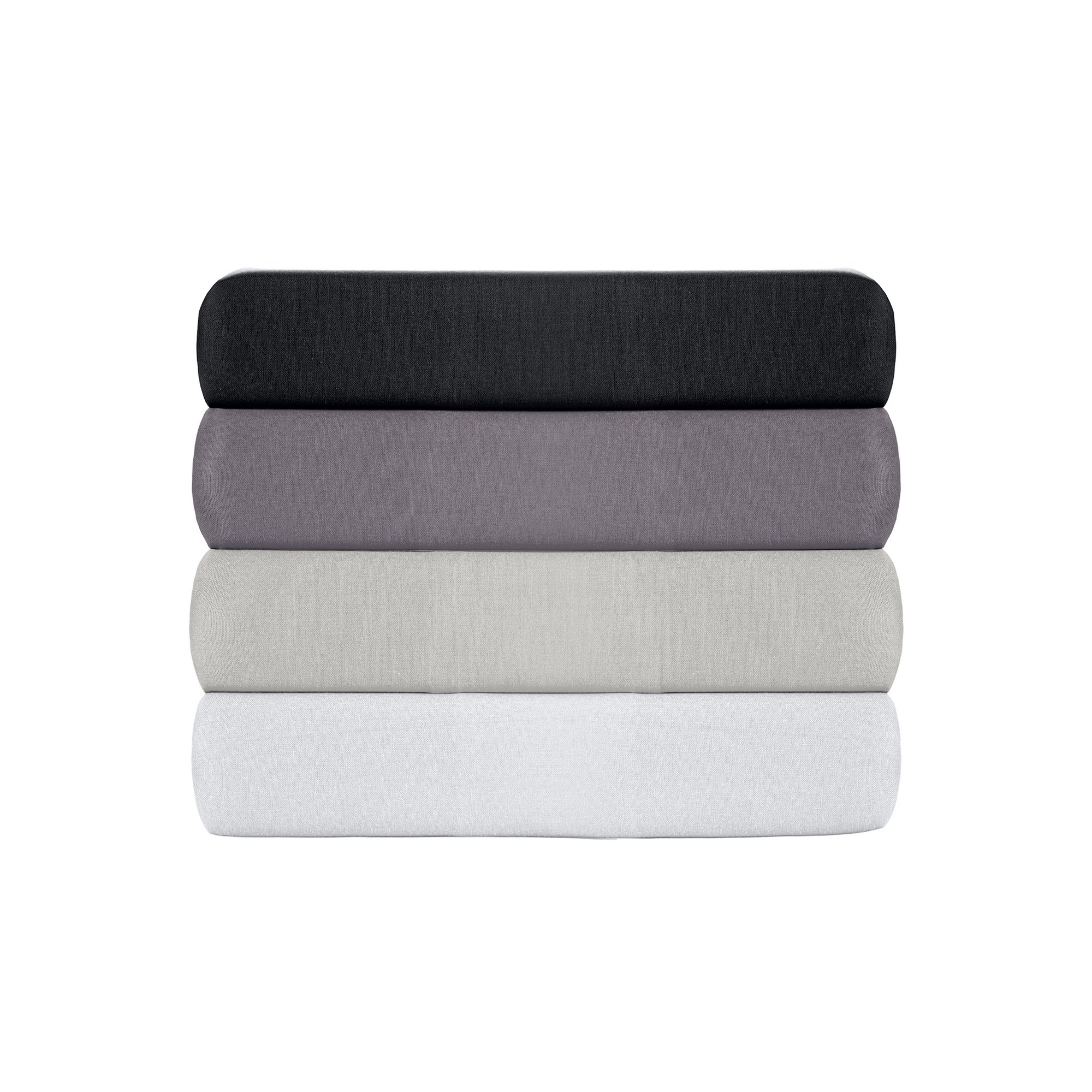 2x Pillowcase Ranforce Cotton Dark Grey