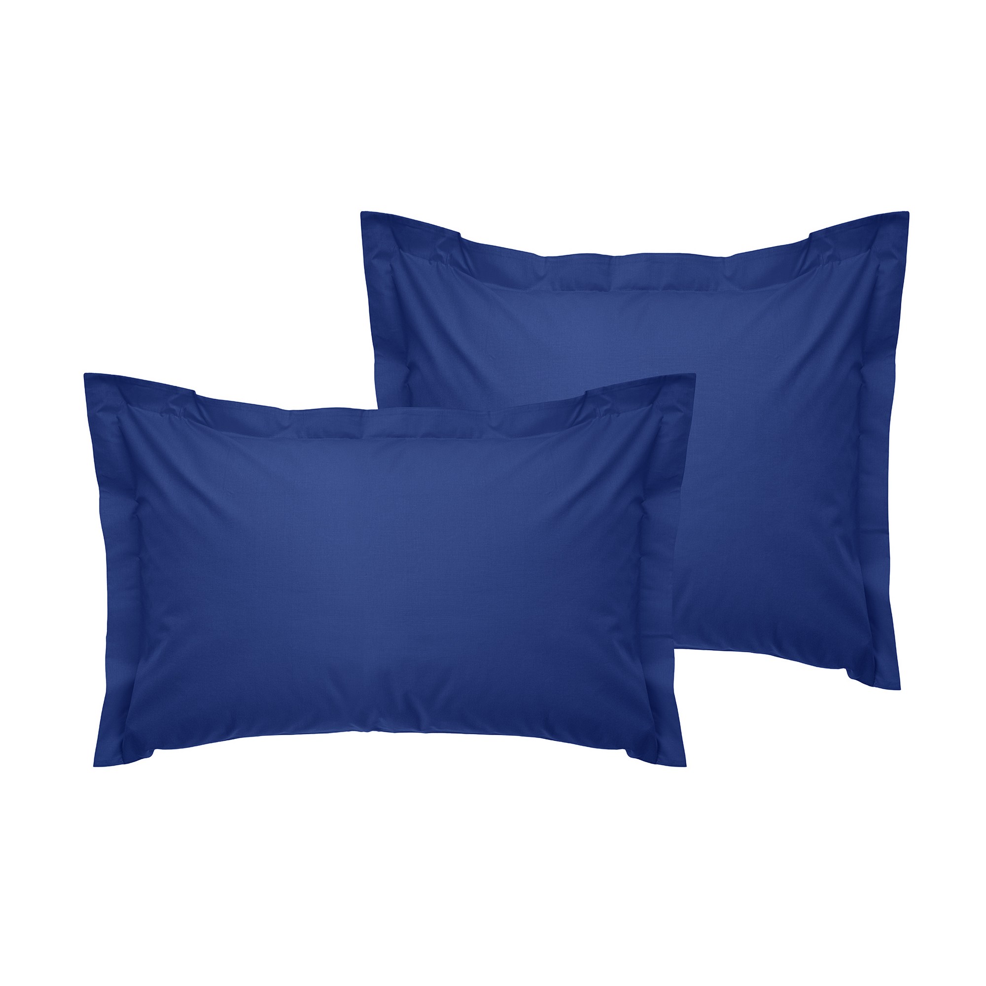 2x Pillowcase Ranforce Cotton Dark Blue