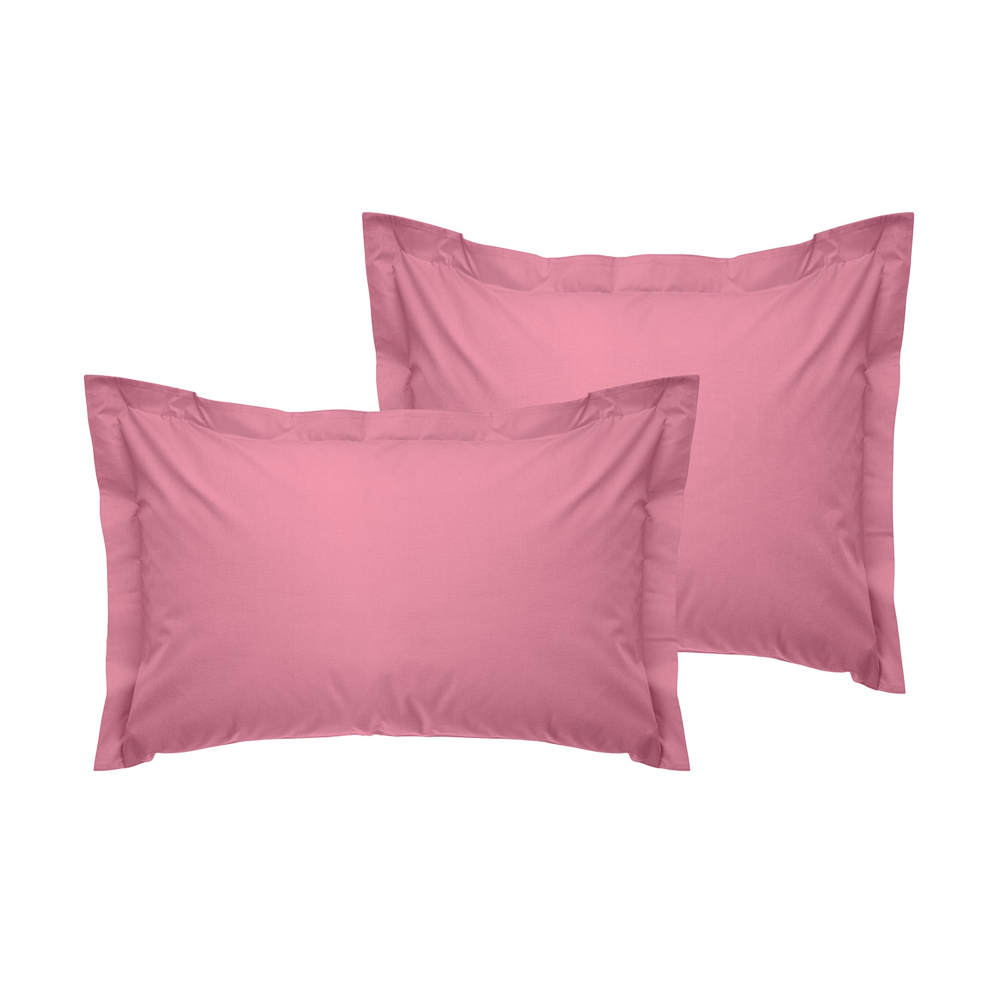 2x federa in cotone Ranforce Dusty Rose