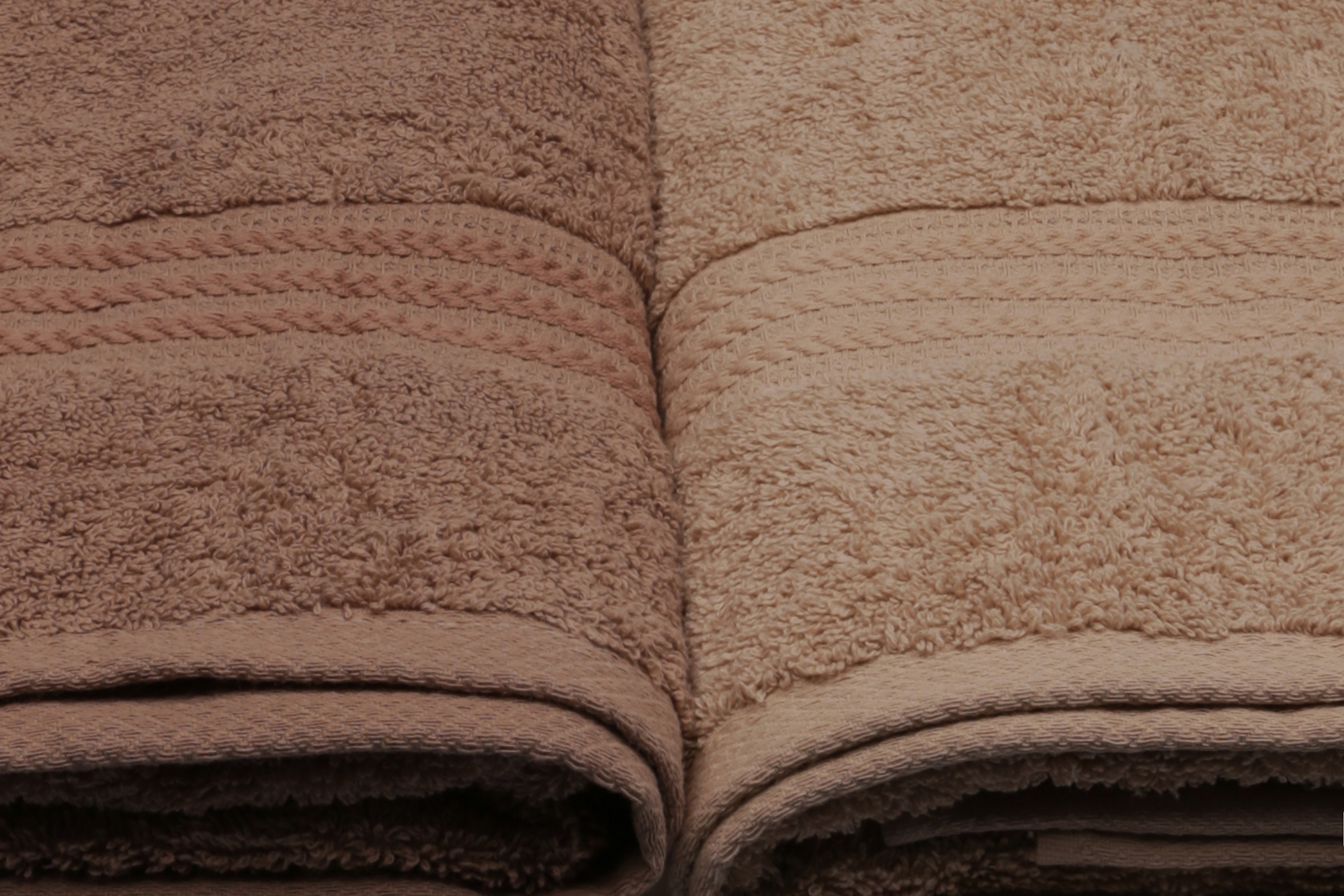 4x Rainbow Bath Towels Cotton Brown