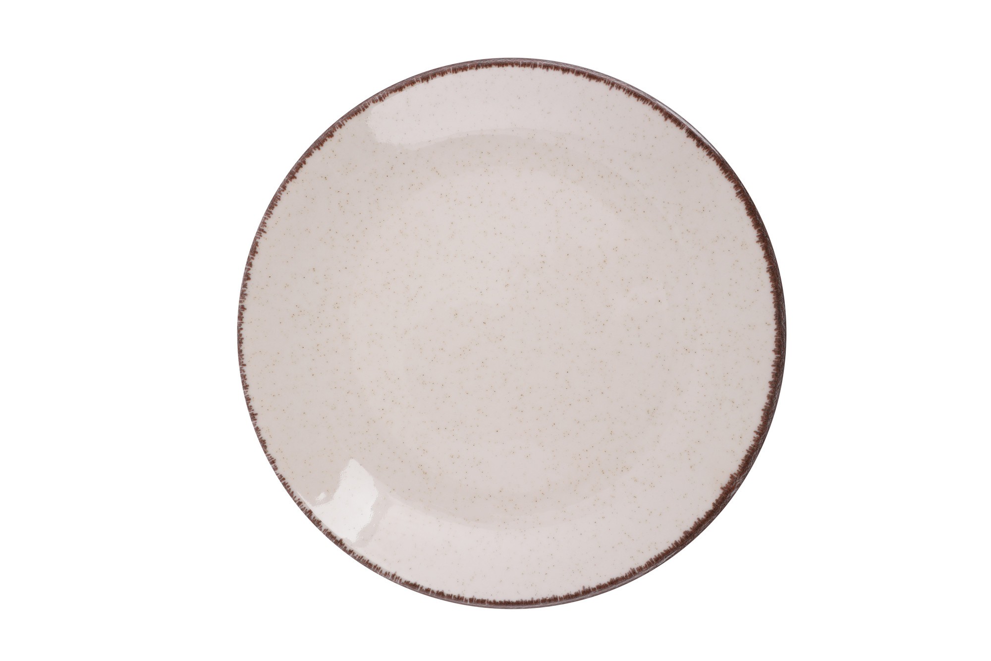 Plate set 18-piece Porcelain Cinnamon brown