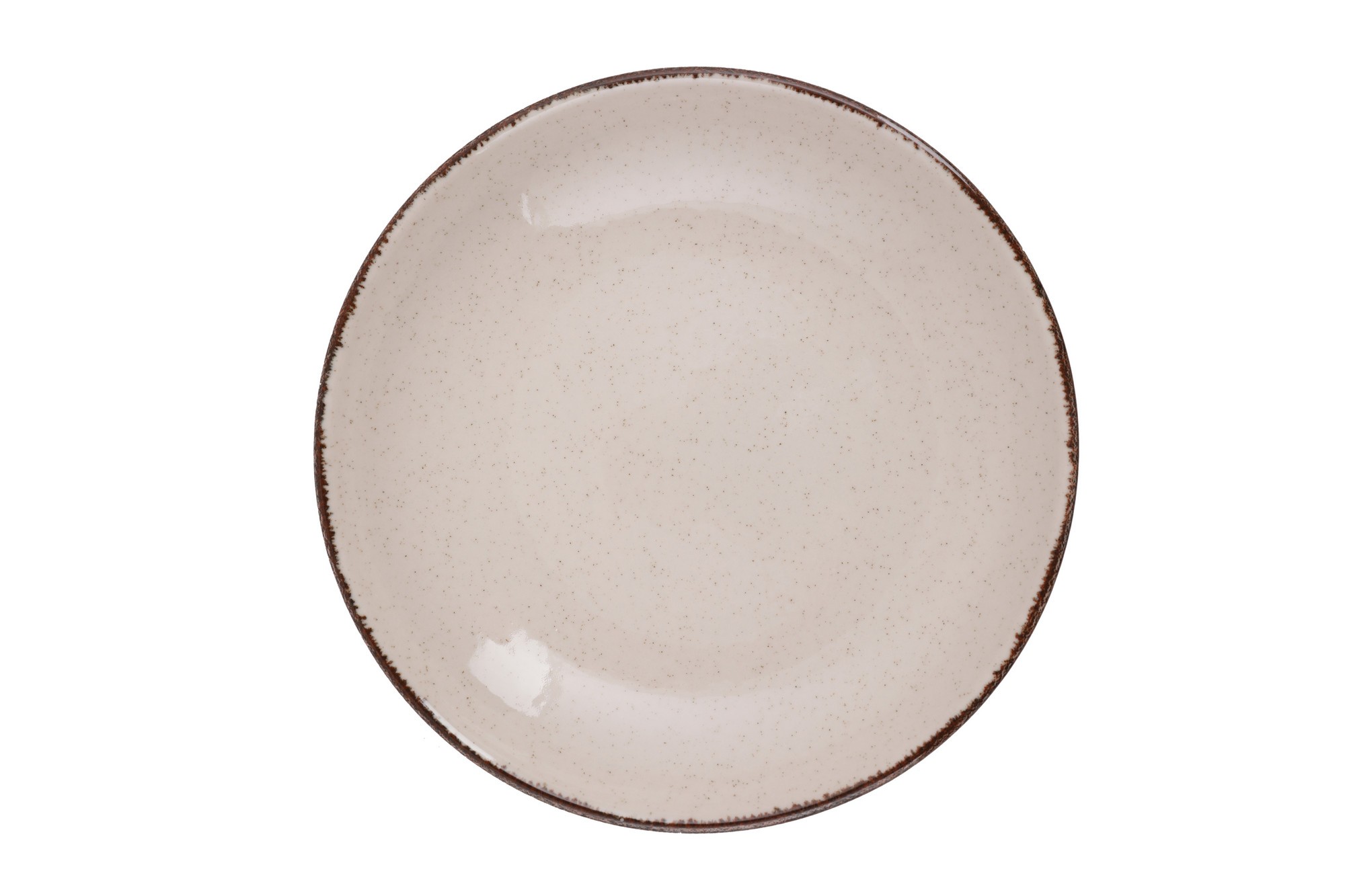 Plate set 18-piece Porcelain Cinnamon brown