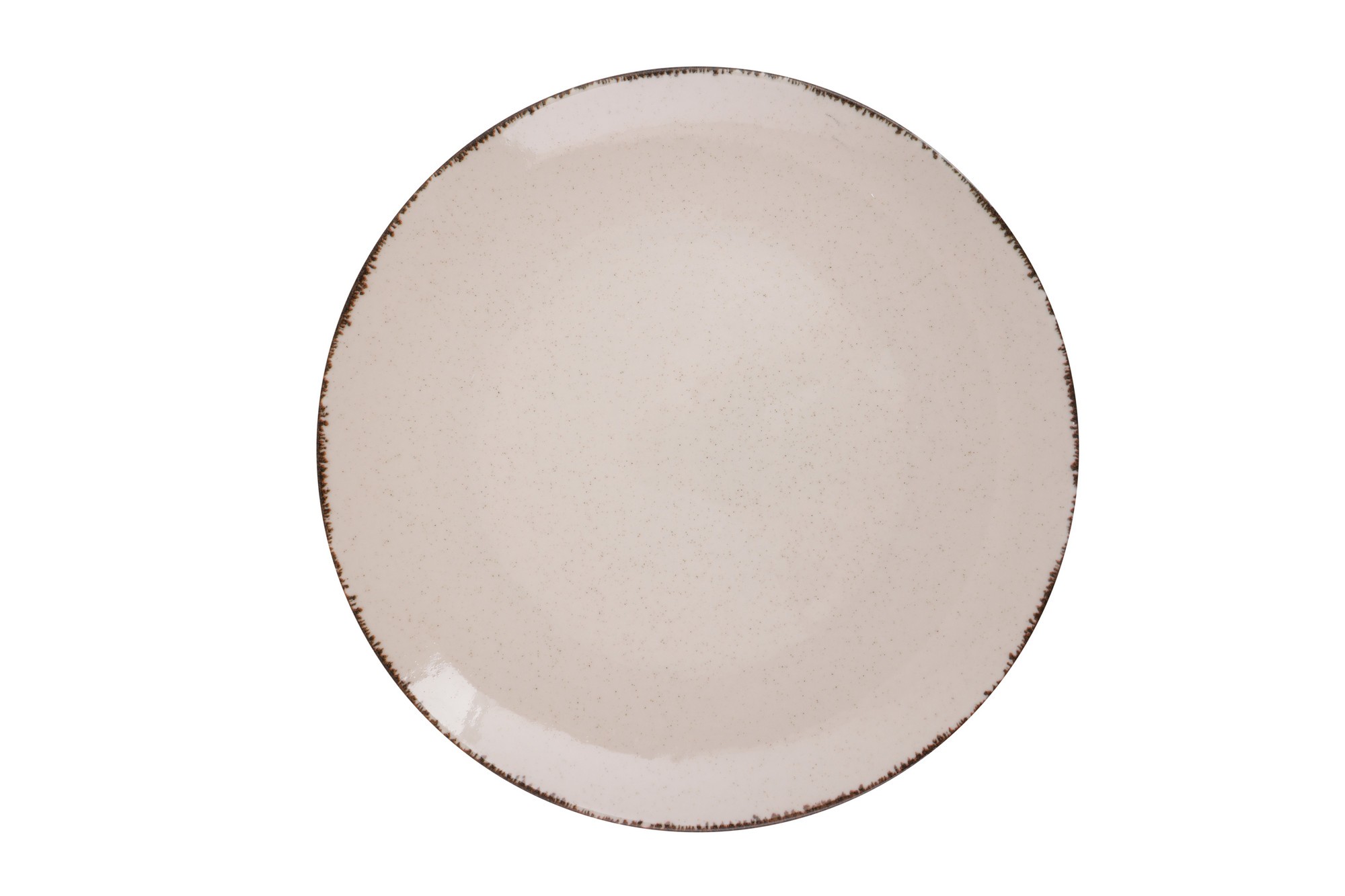 Plate set 18-piece Porcelain Cinnamon brown