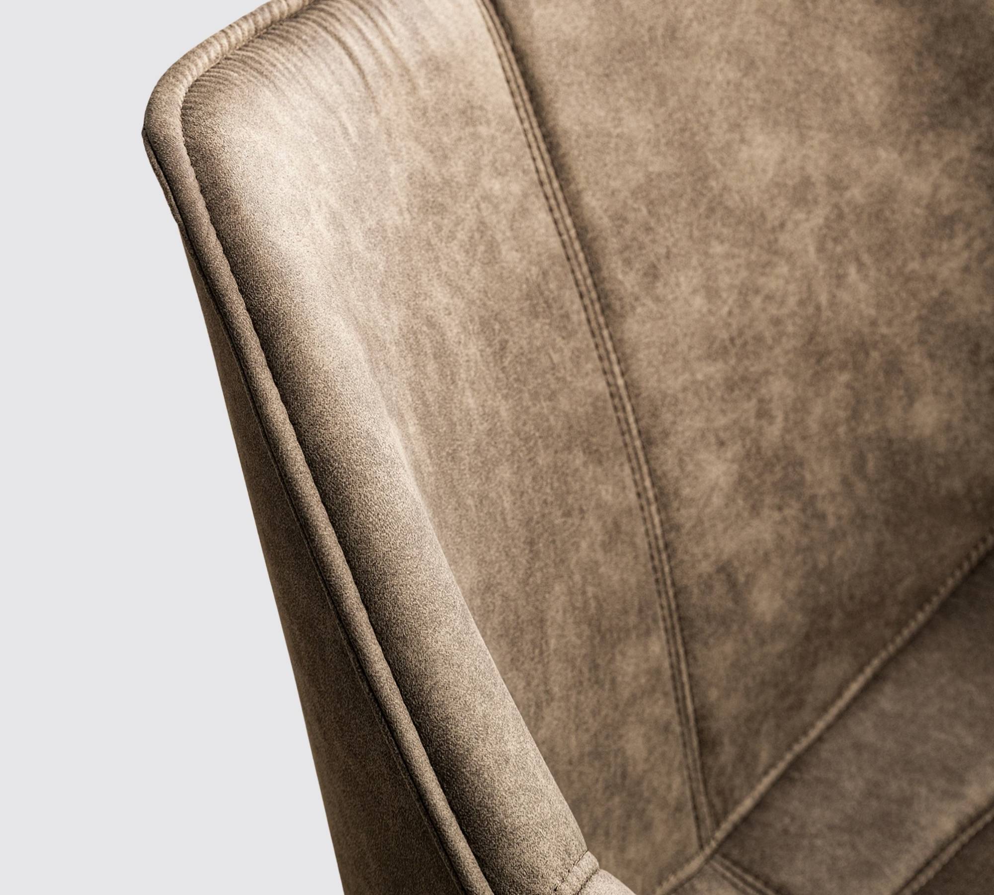 Armchair microfiber Used look Beige