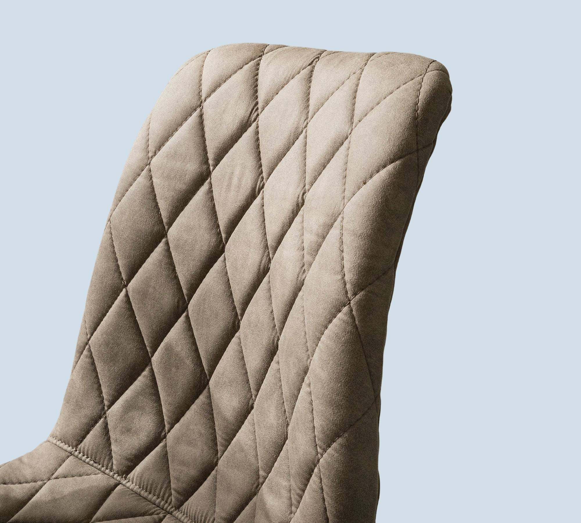 2x Chair Microfiber Used Look Beige