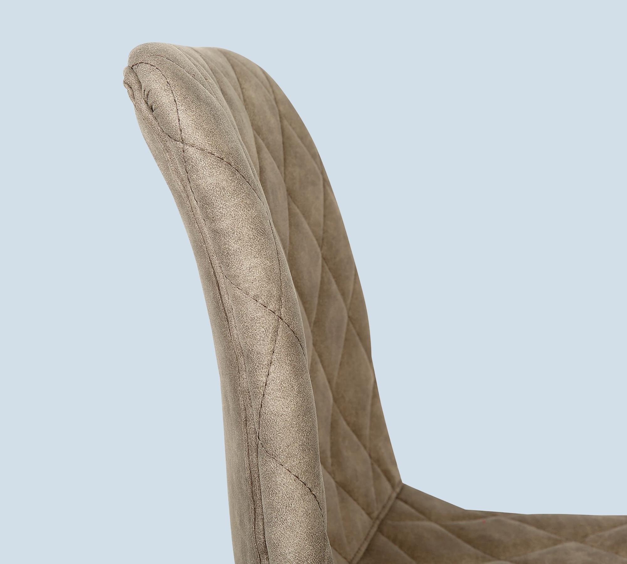 2x Chair Microfiber Used Look Beige