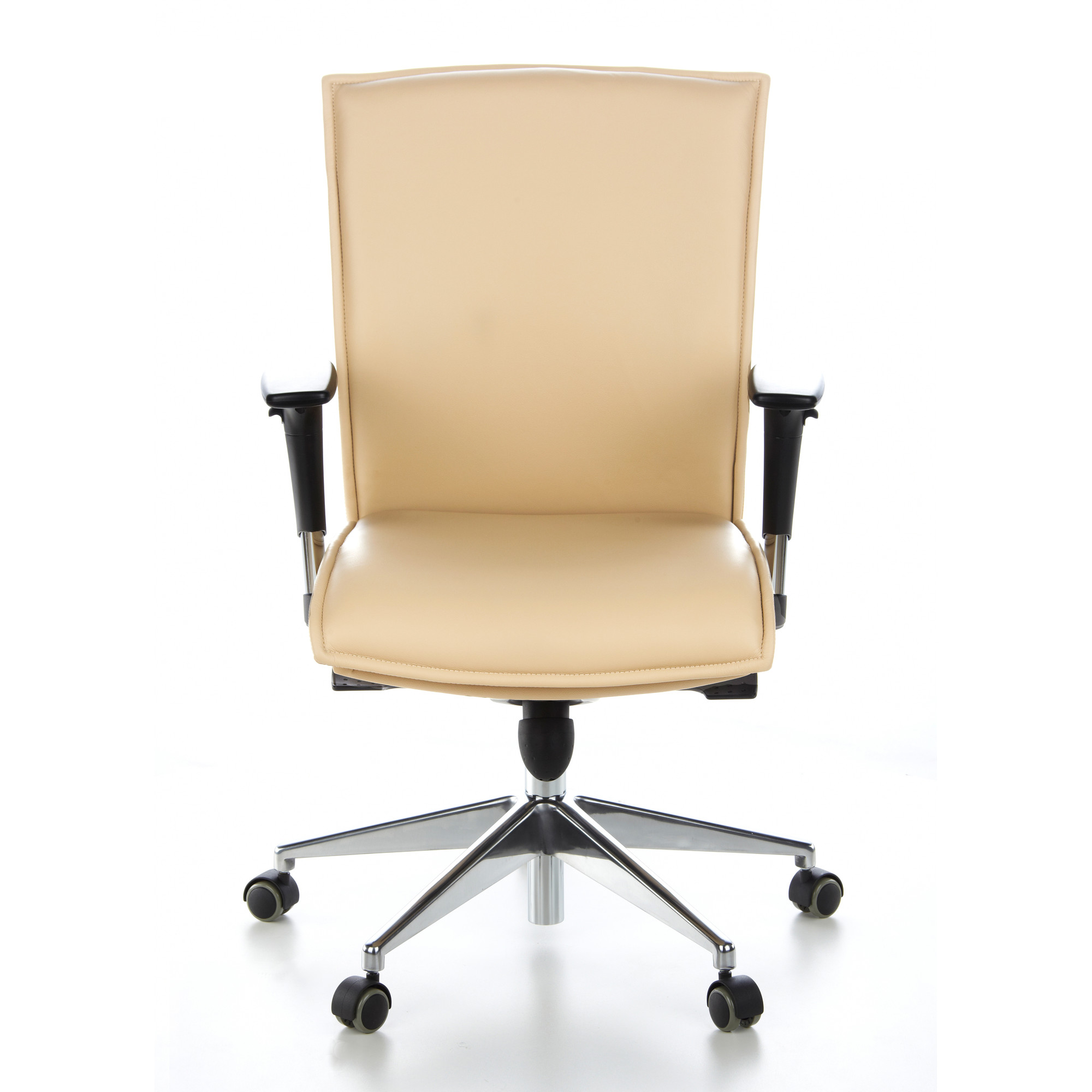 MURANO 10 Office chair with casters Leather Beige