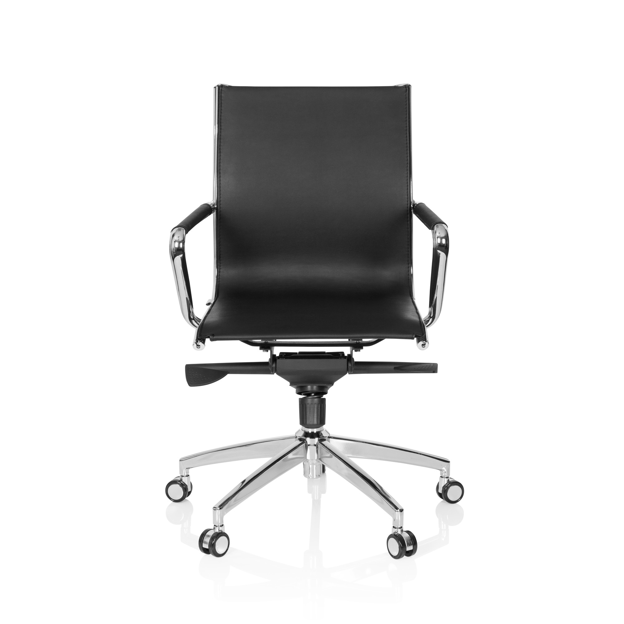 PATMOS Swivel Office Chair with Castors Faux Leather Black