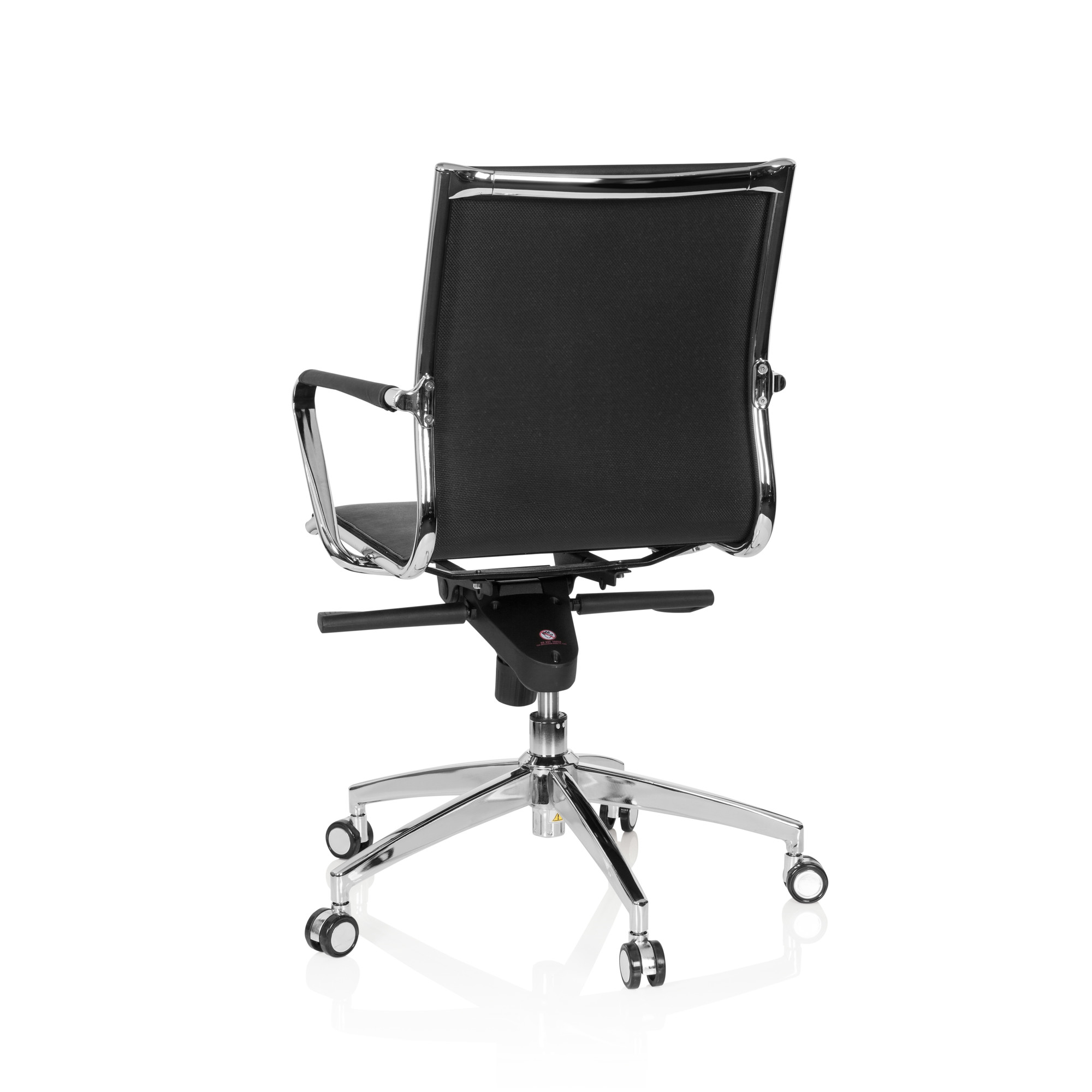 PATMOS Swivel Office Chair with Castors Faux Leather Black