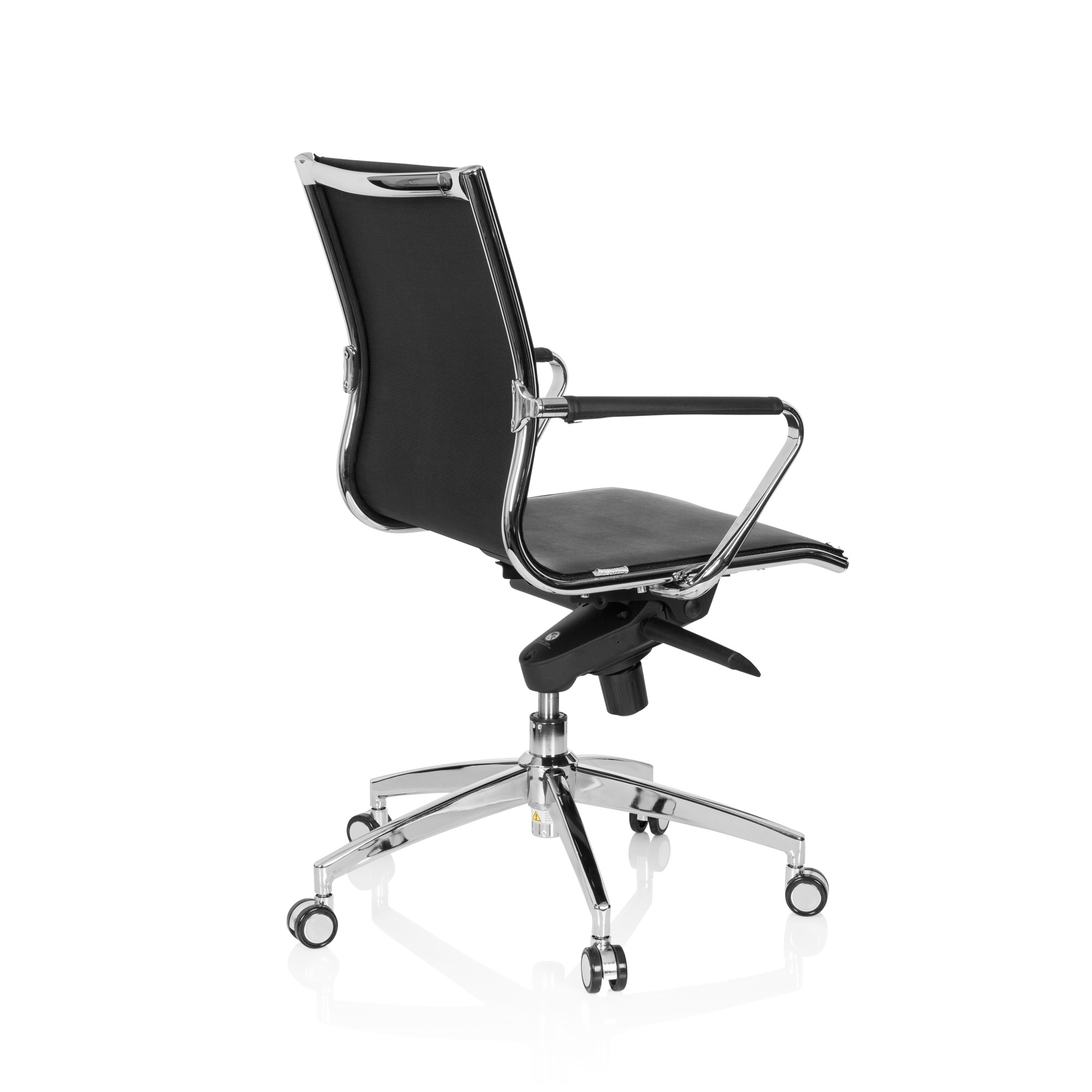 PATMOS Swivel Office Chair with Castors Faux Leather Black