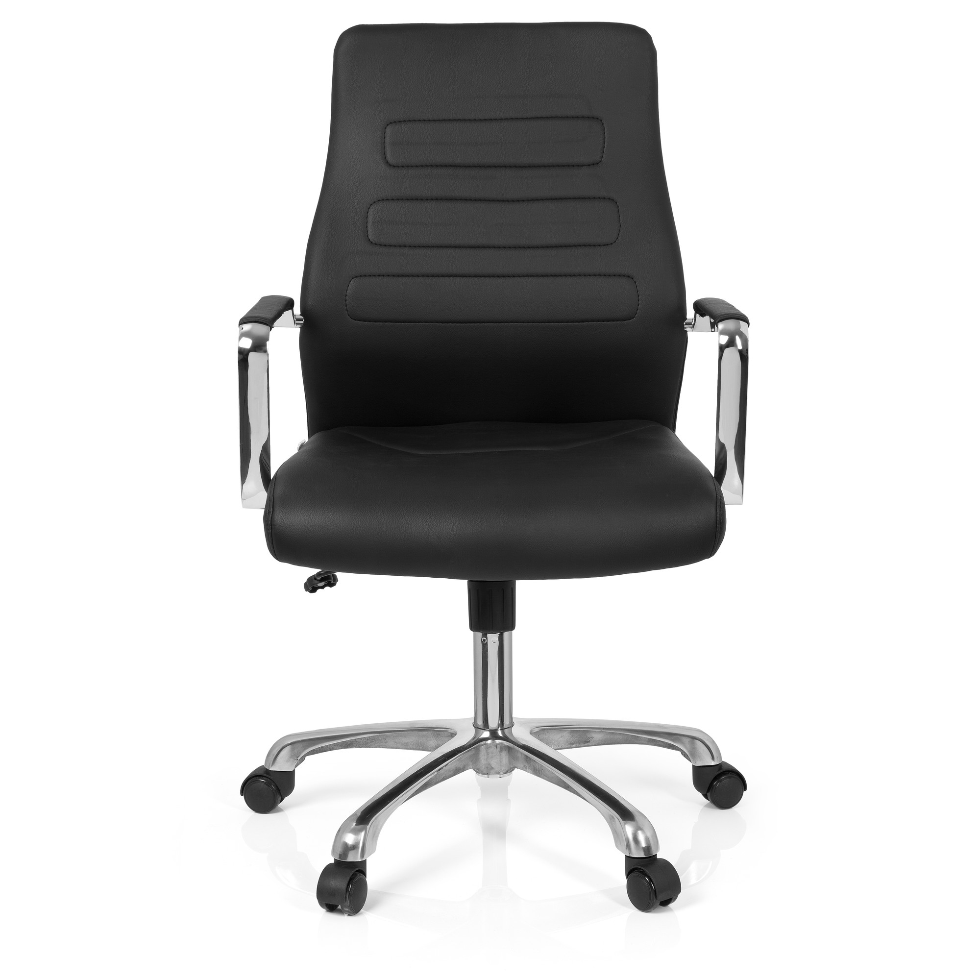 TEWA Office Chair Modern Faux Leather Black