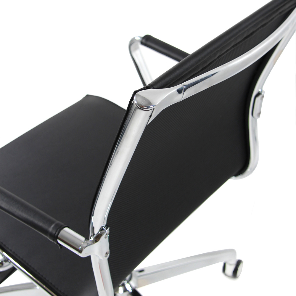 PATMOS Swivel Office Chair with Castors Faux Leather Black