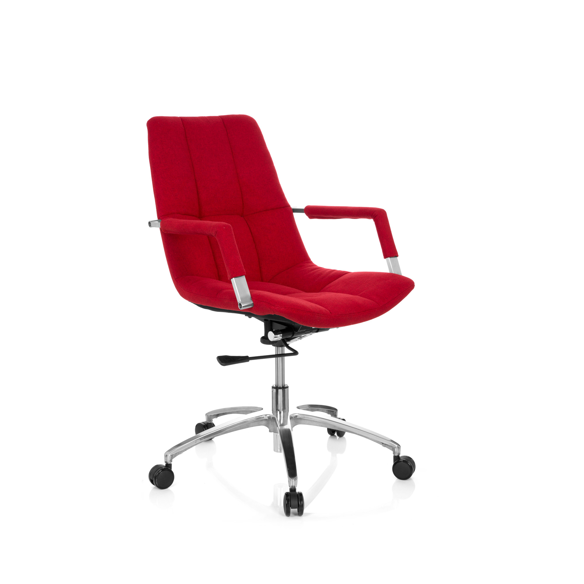 SARANTO Office chair with casters Fabric Red