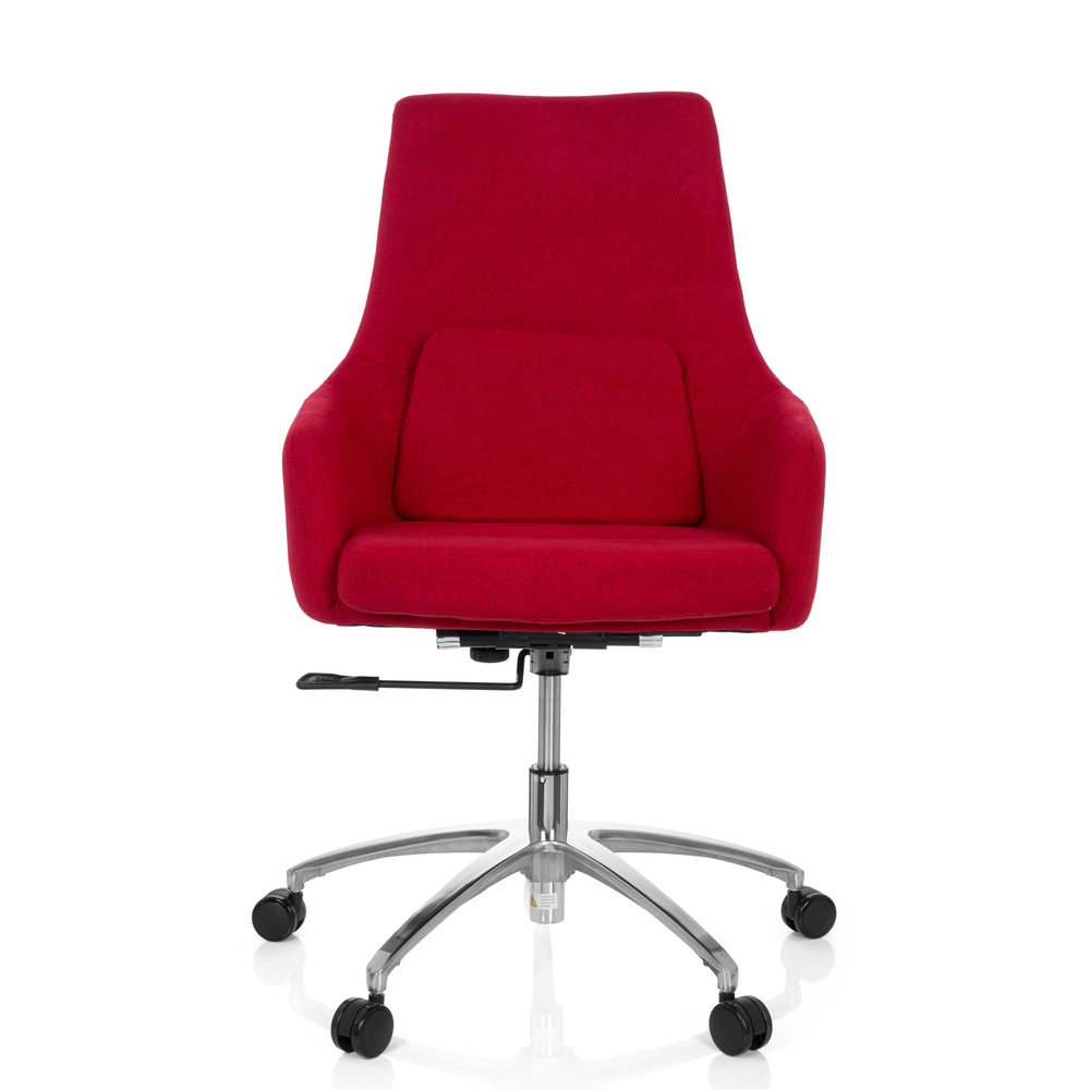SHAKE 100 Swivel office chair with casters, fabric, red