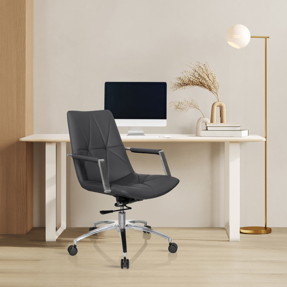 SARANTO II Office chair Swivel Faux leather Anthracite