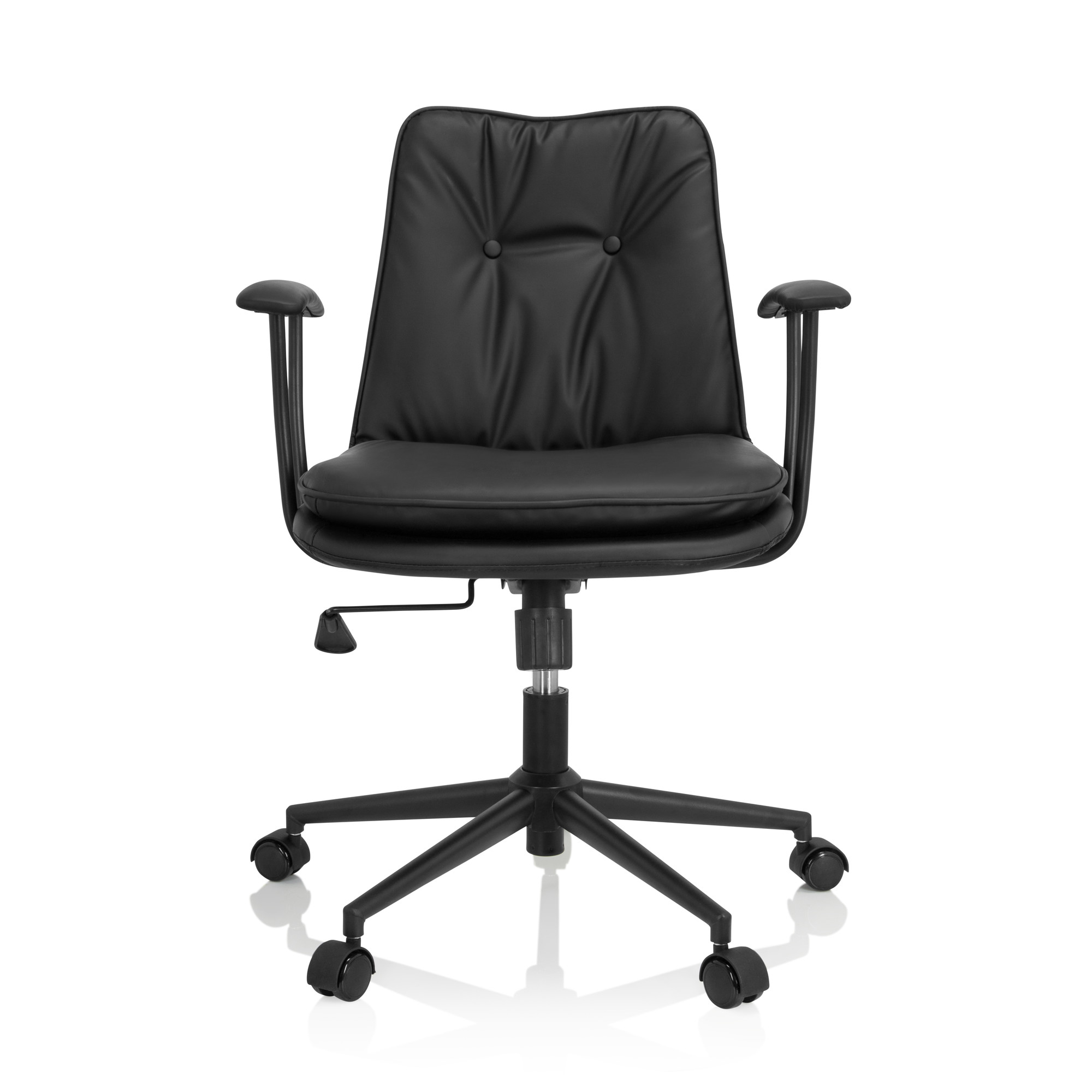 SMALLO Office Chair Swivel Faux Leather Black
