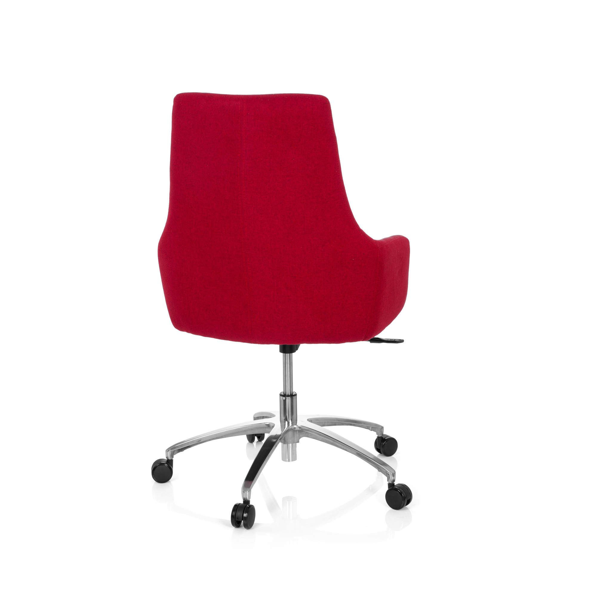 SHAKE 100 Swivel office chair with casters, fabric, red