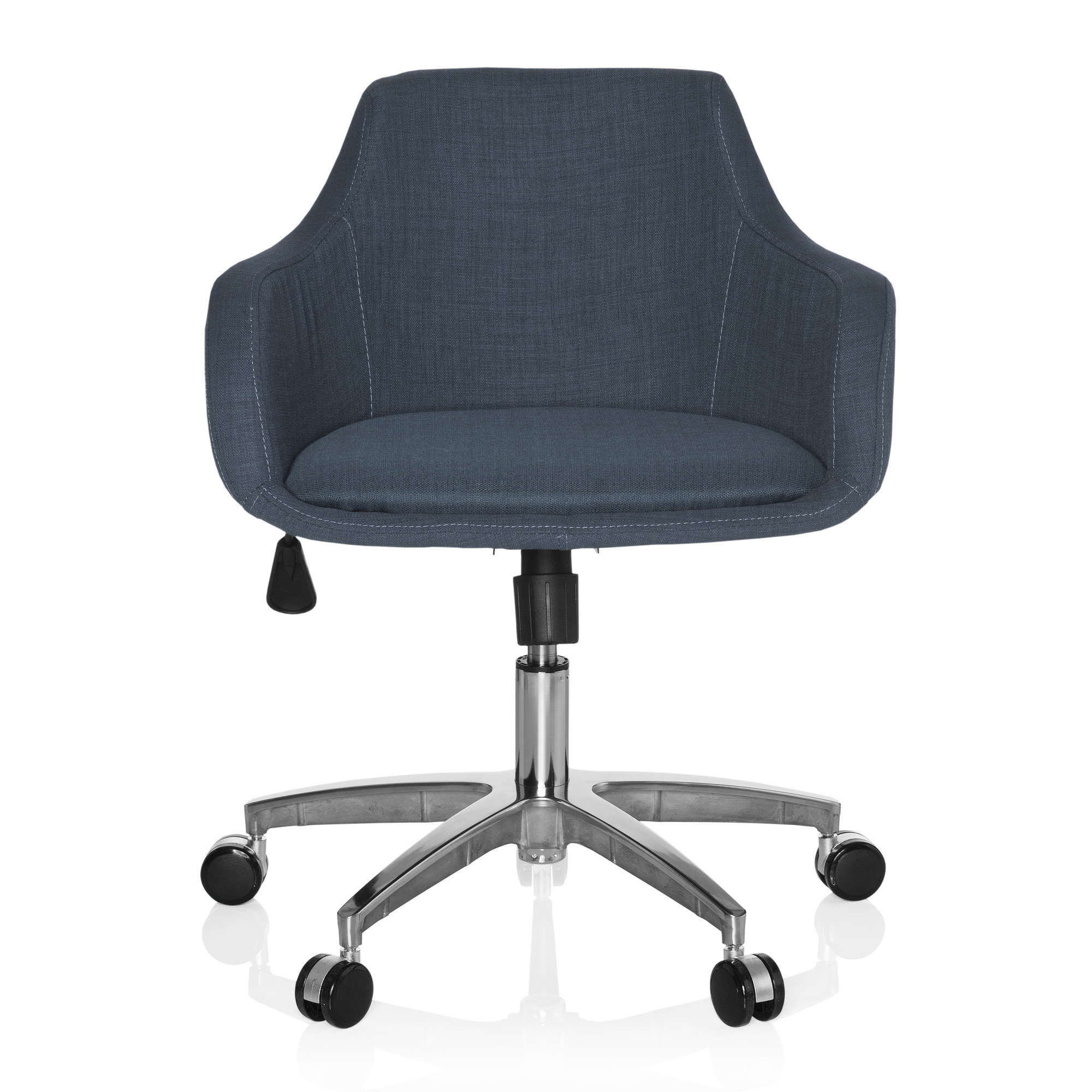 SOLAO Sedia da ufficio Girevole con rotelle Tessuto Grigio