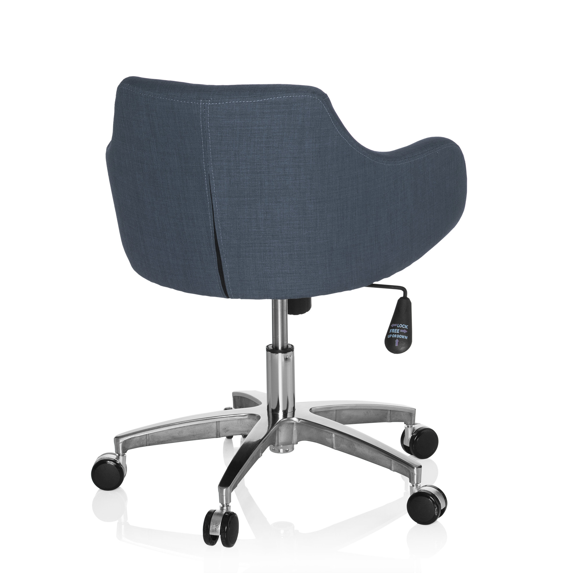 SOLAO Sedia da ufficio Girevole con rotelle Tessuto Grigio