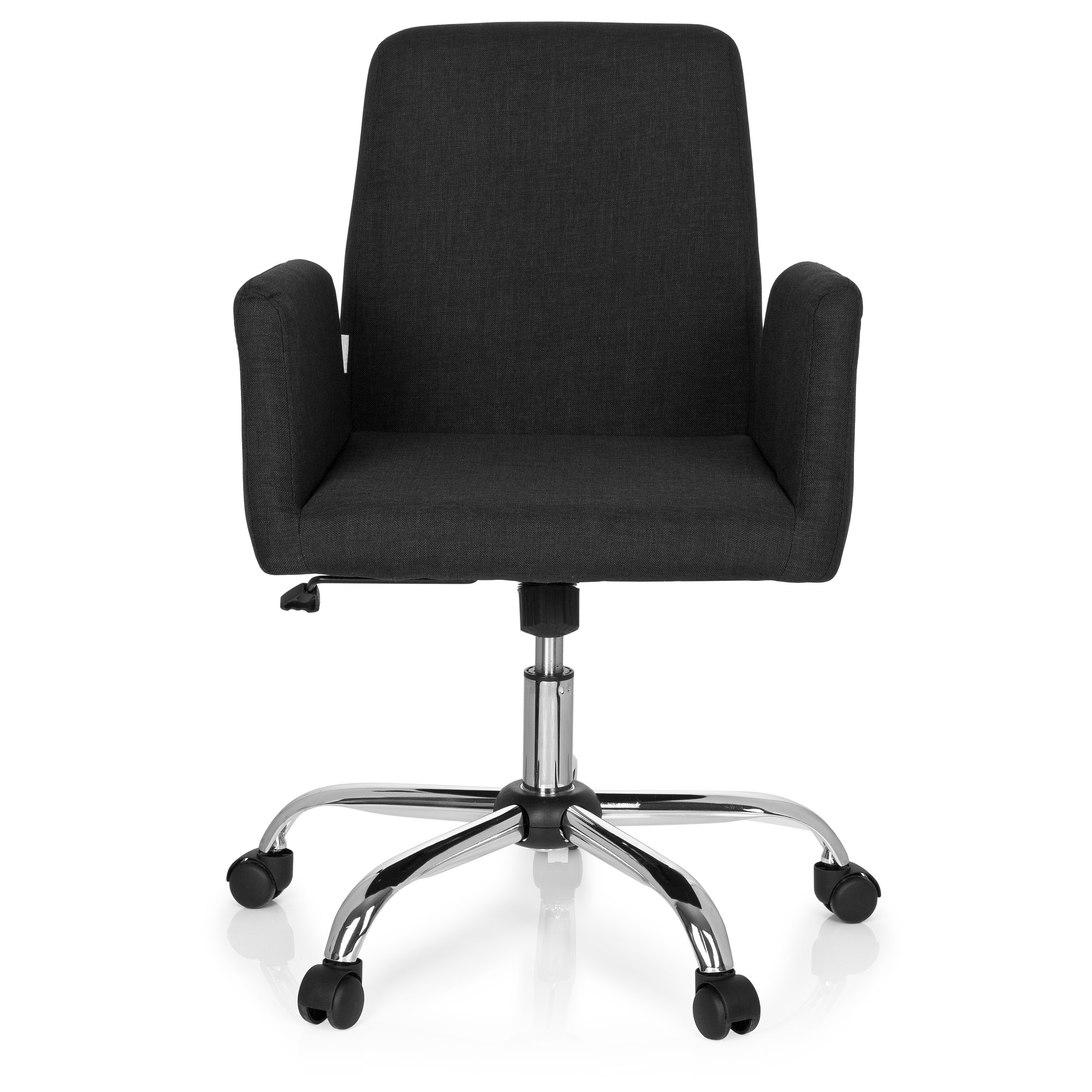 FLOW Office Chair Swivel with Casters Fabric Black