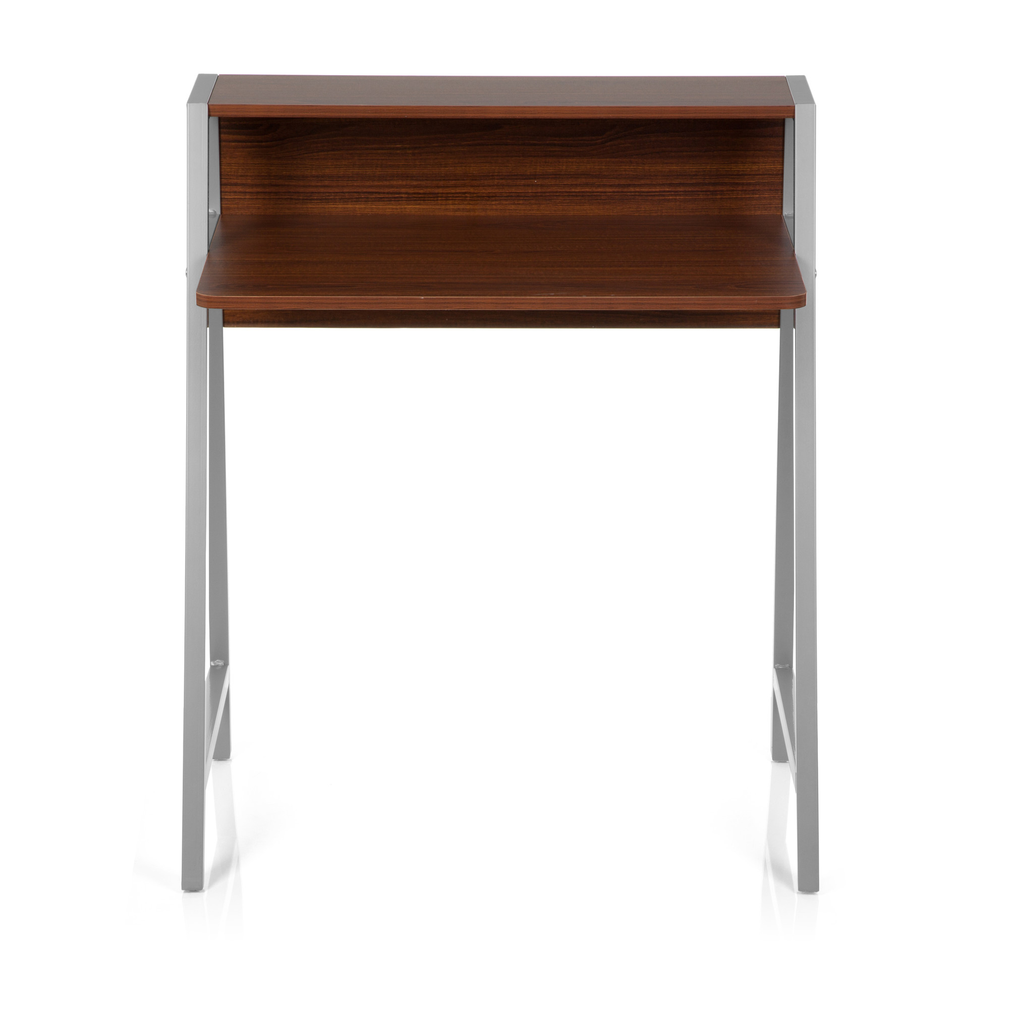 DUMONT Desk Wood Natural/Silver