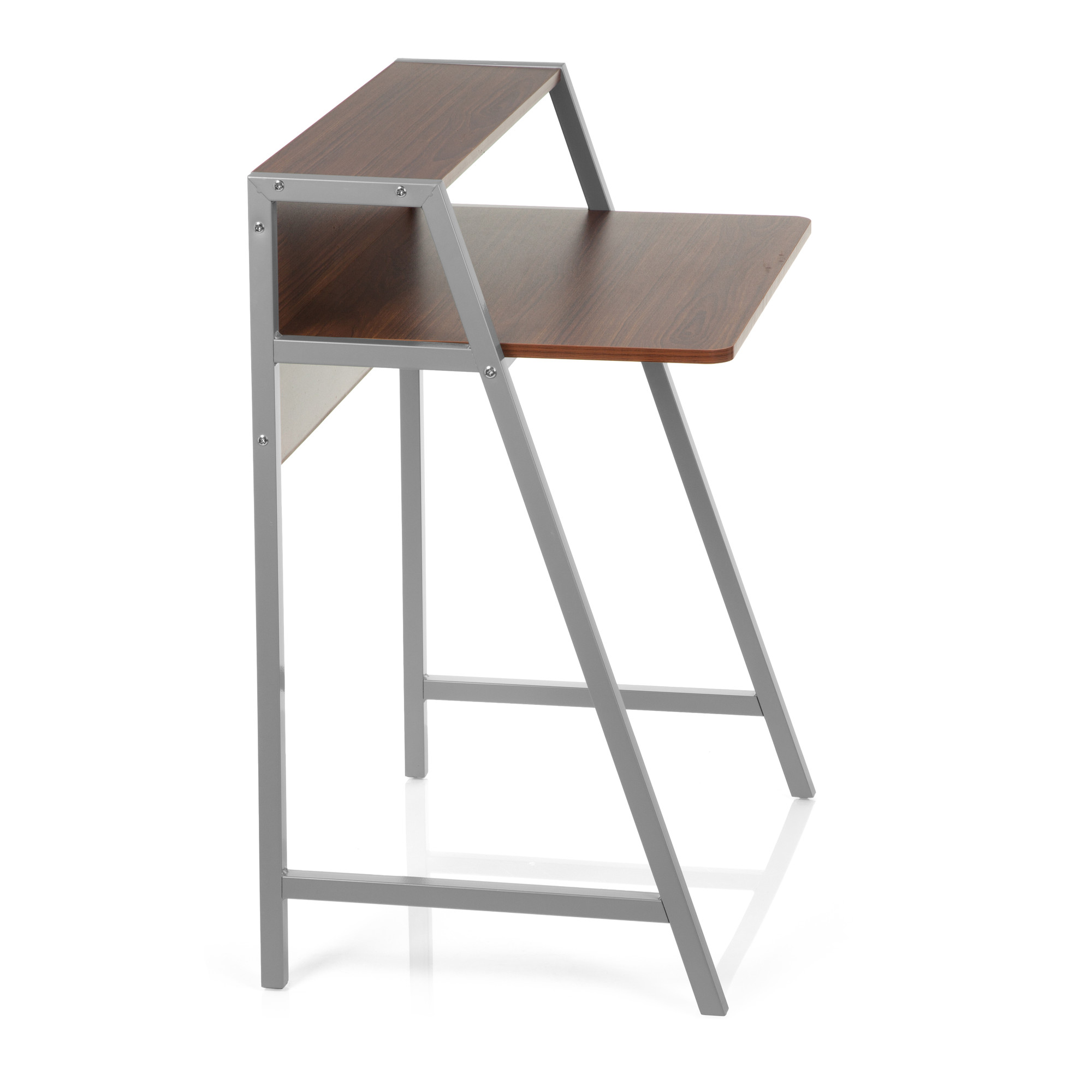 DUMONT Desk Wood Natural/Silver