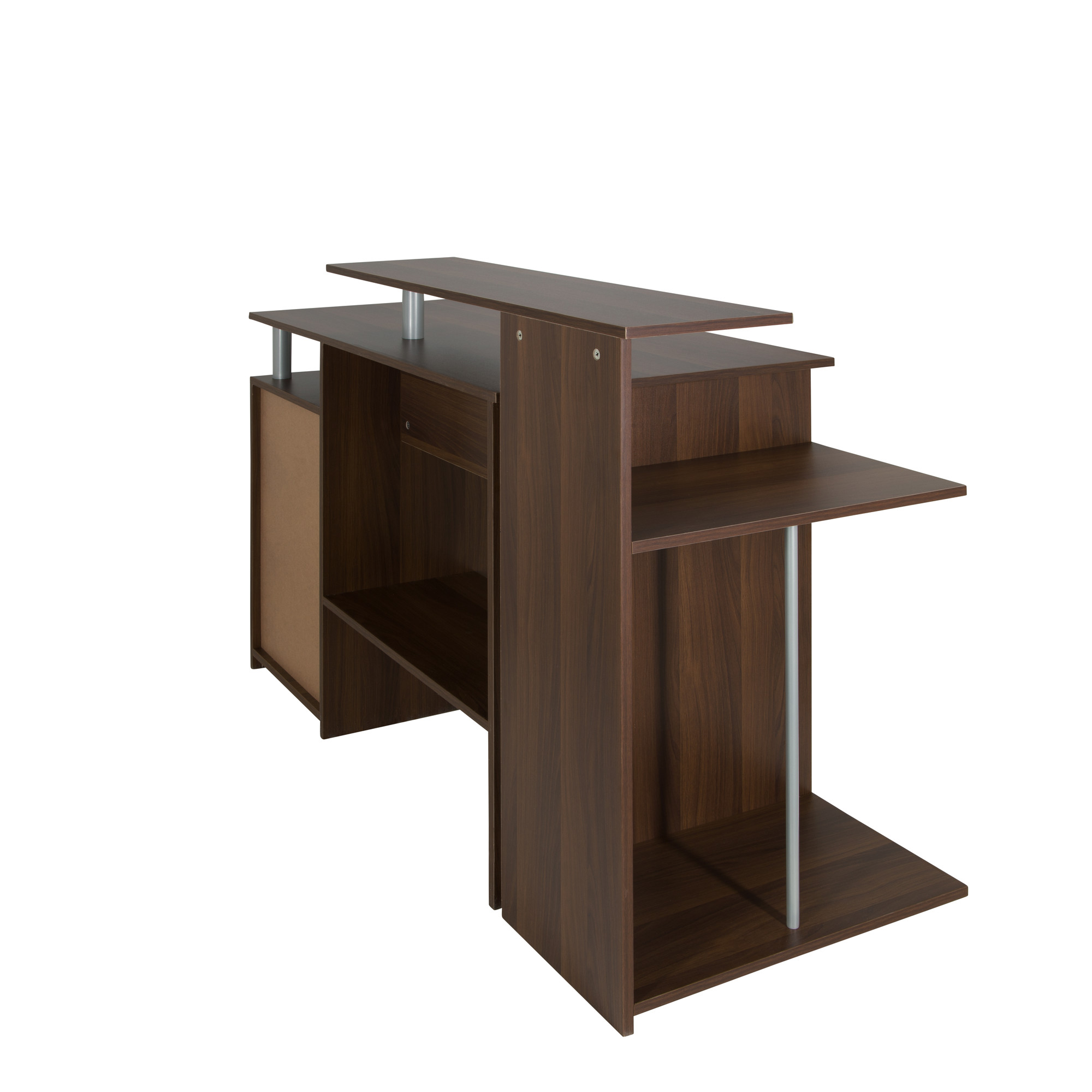 WORKSPACE H IV Desk with drawers Wood Walnut/White