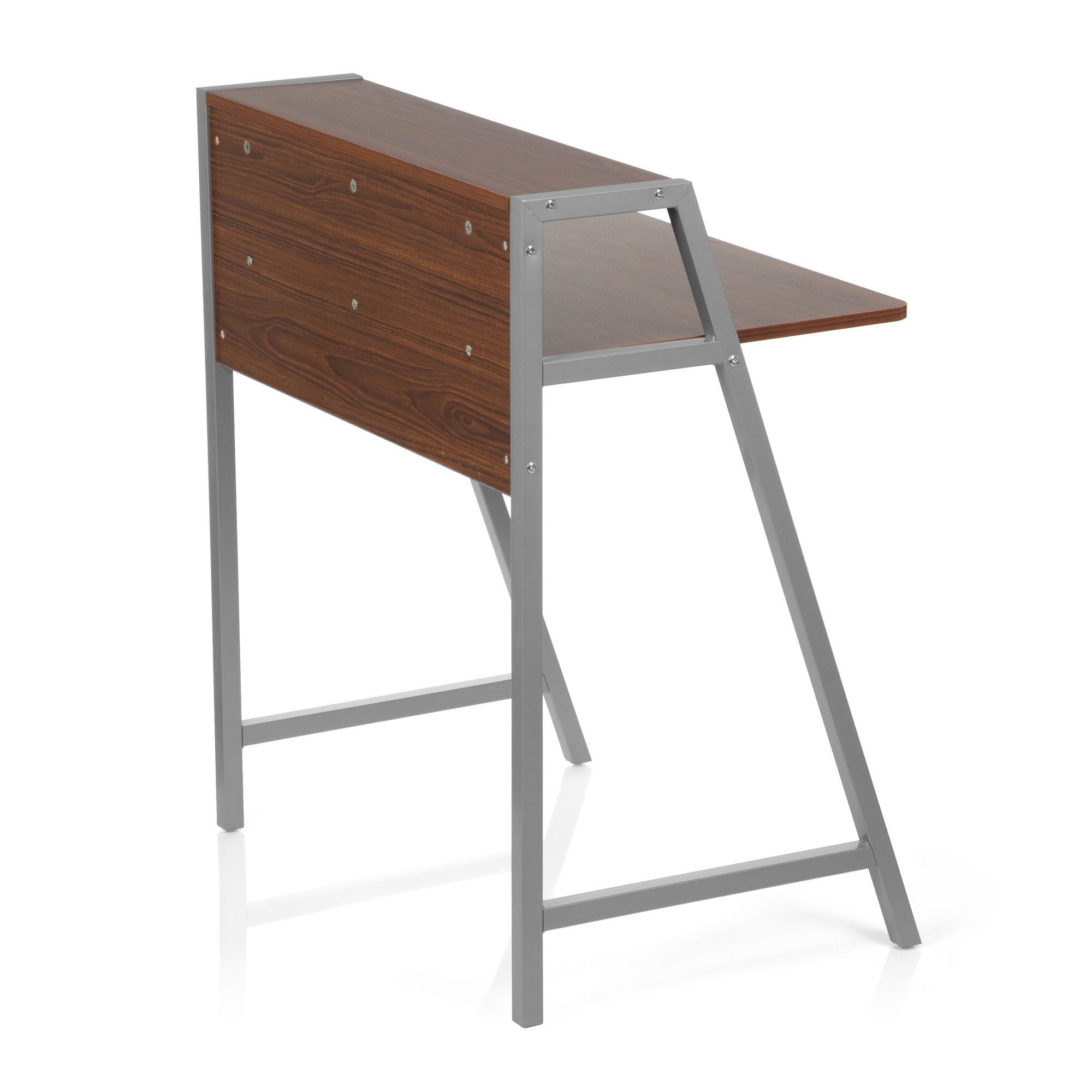 DUMONT Desk Wood Natural/Silver