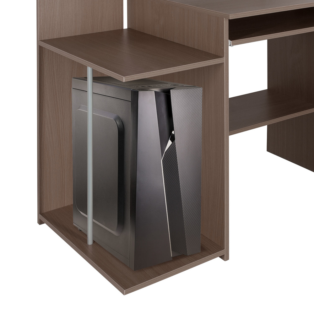 WORKSPACE H IV Desk with drawers Wood Walnut/White