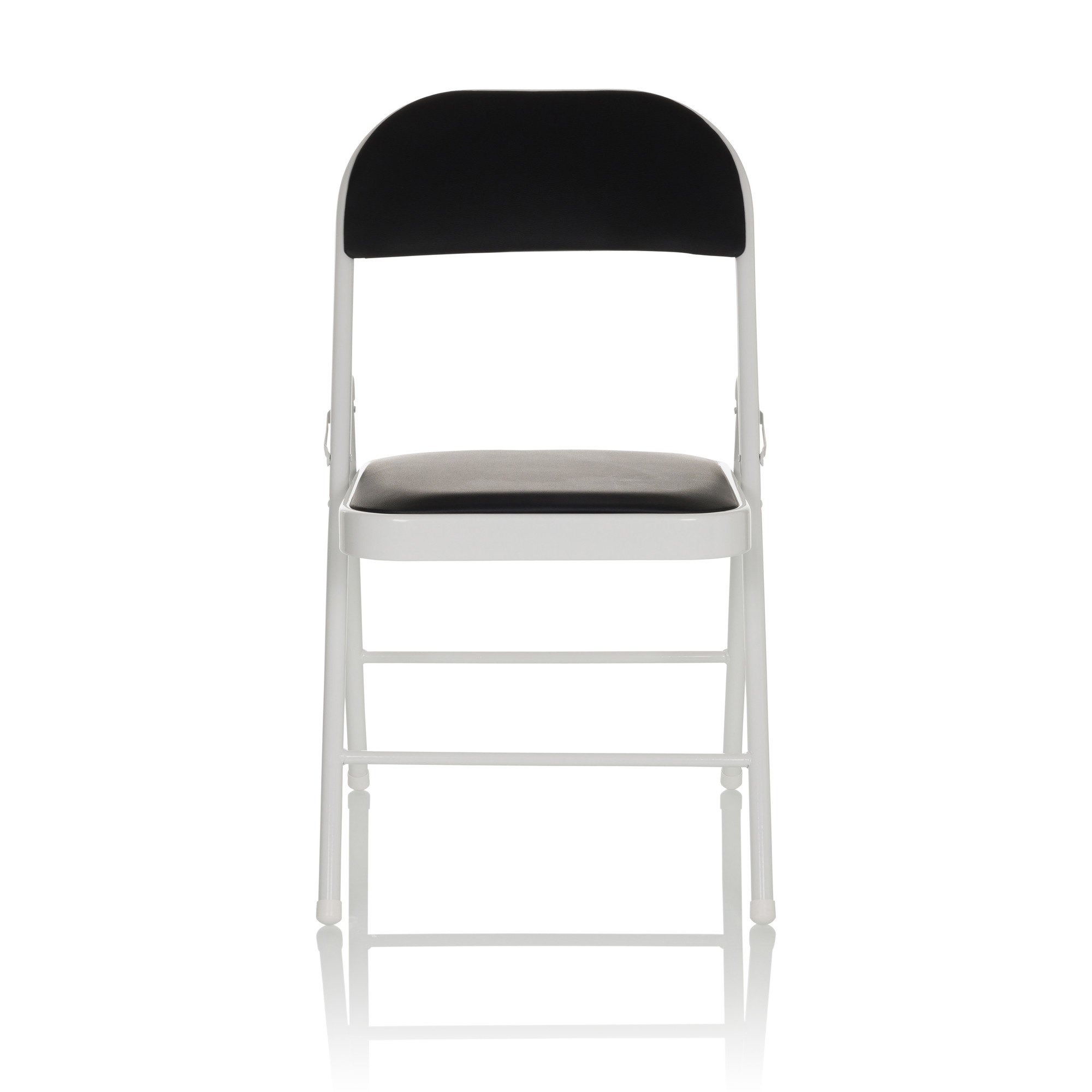 TUDELA W Folding chair Faux leather Black