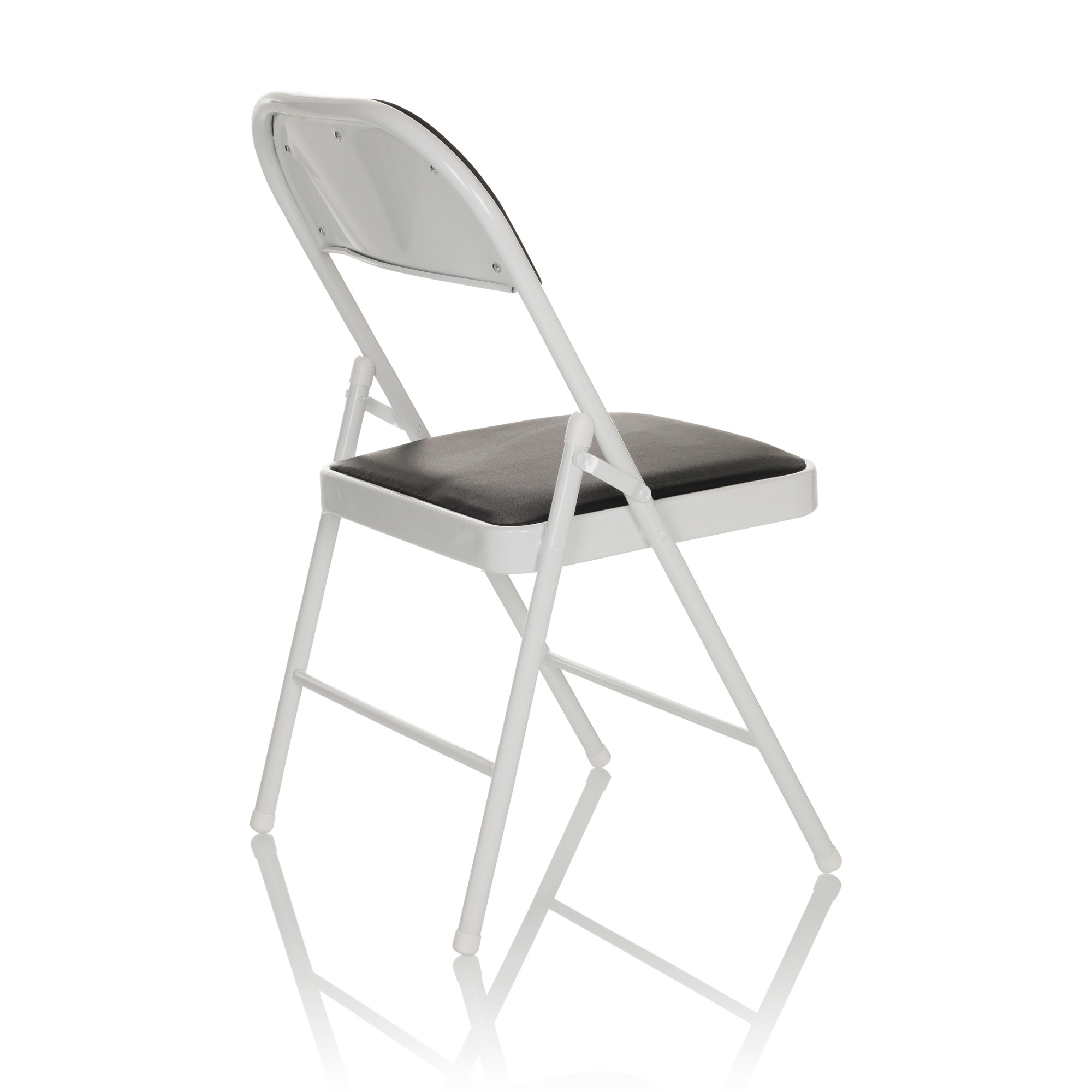 TUDELA W Folding chair Faux leather Black