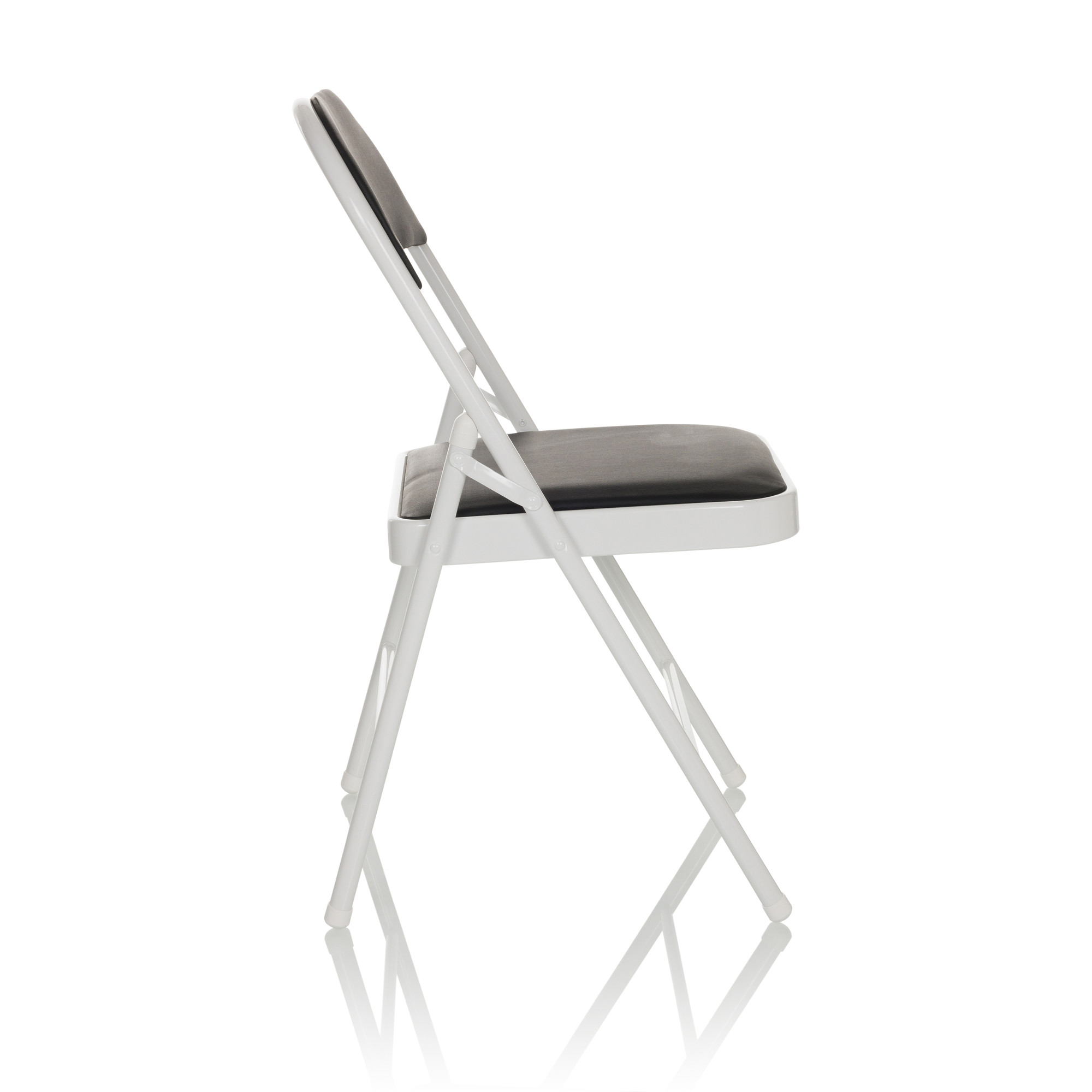 TUDELA W Folding chair Faux leather Black