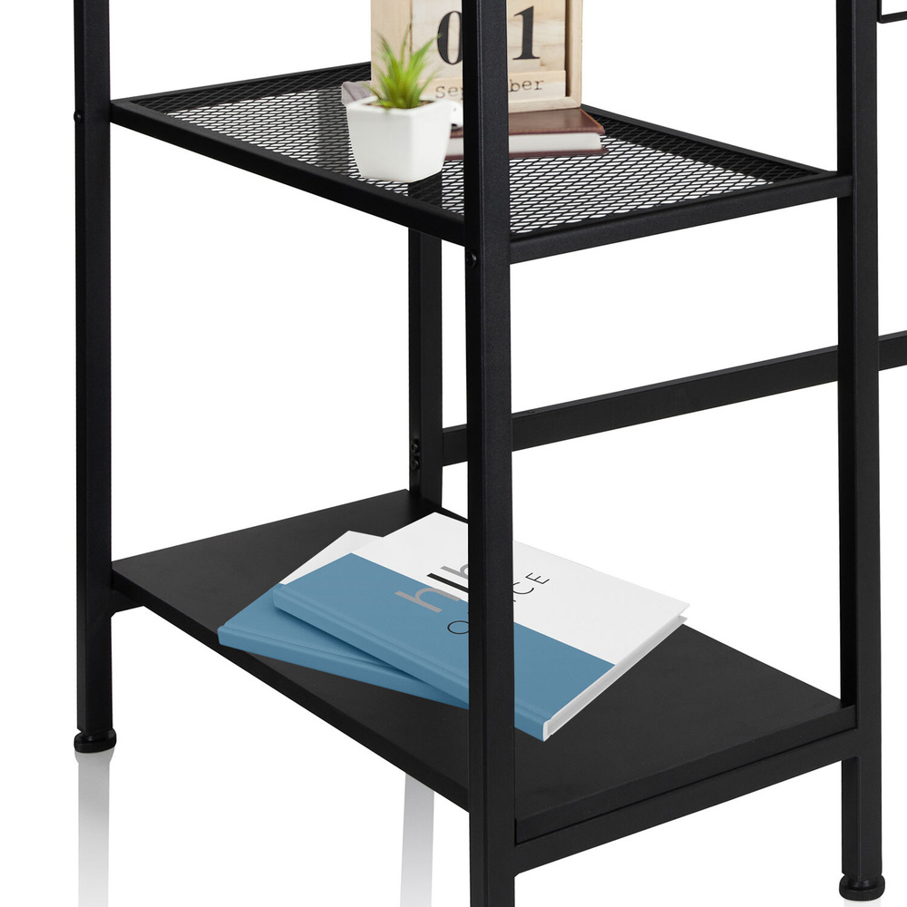 WORKSPACE H I Scrivania + Scaffale Legno Nero