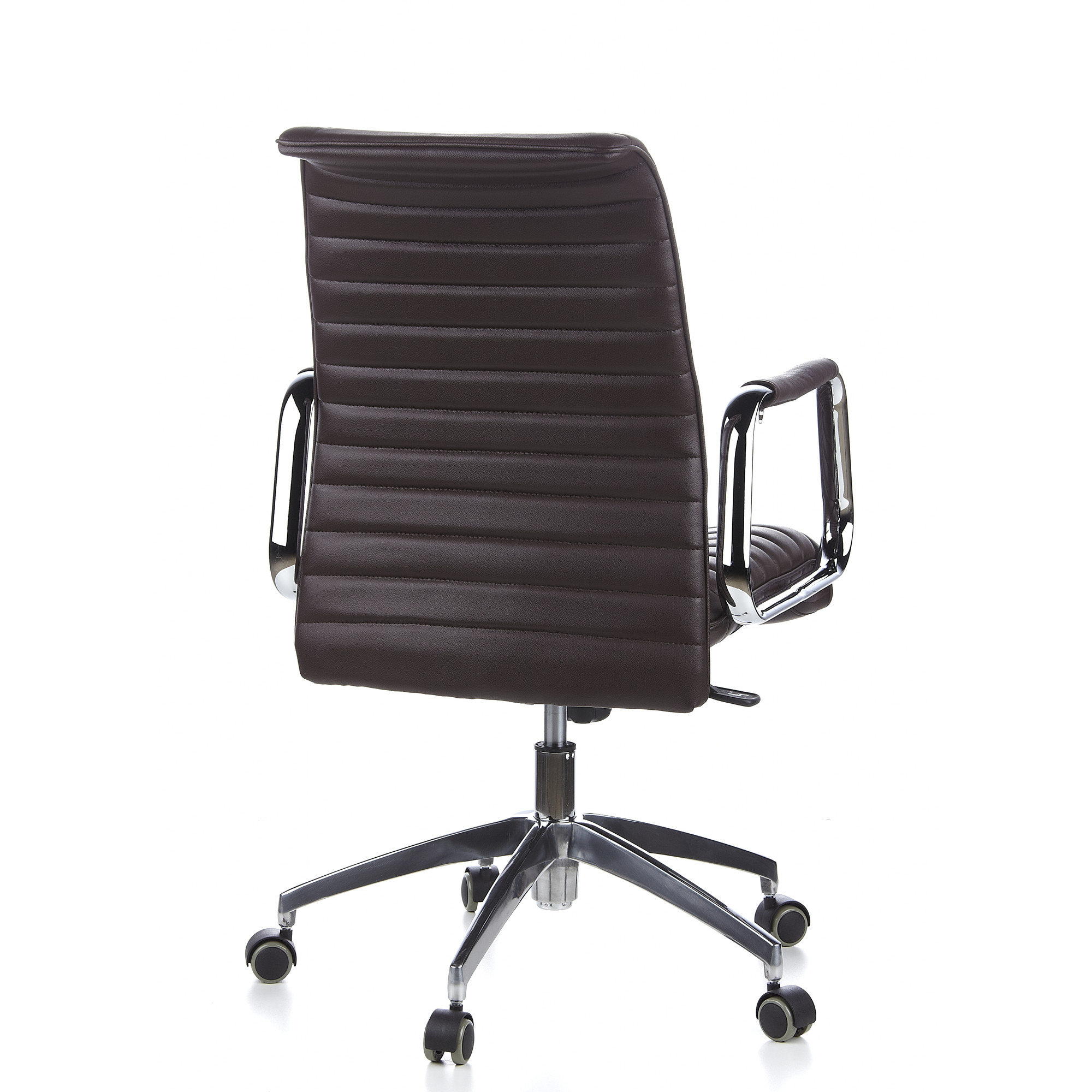 ASPERA 10 Swivel office chair with castors Leather Brown