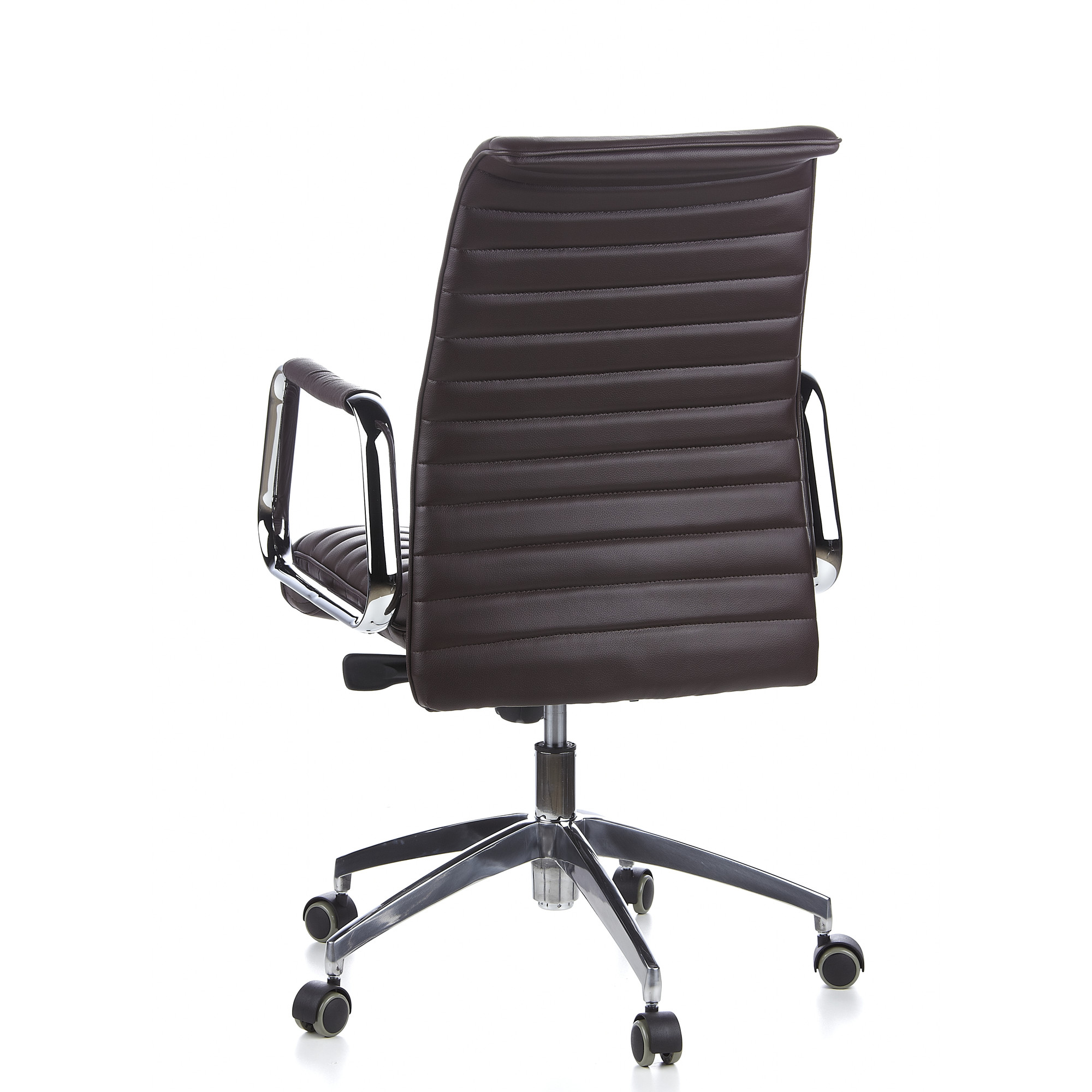 ASPERA 10 Swivel office chair with castors Leather Brown
